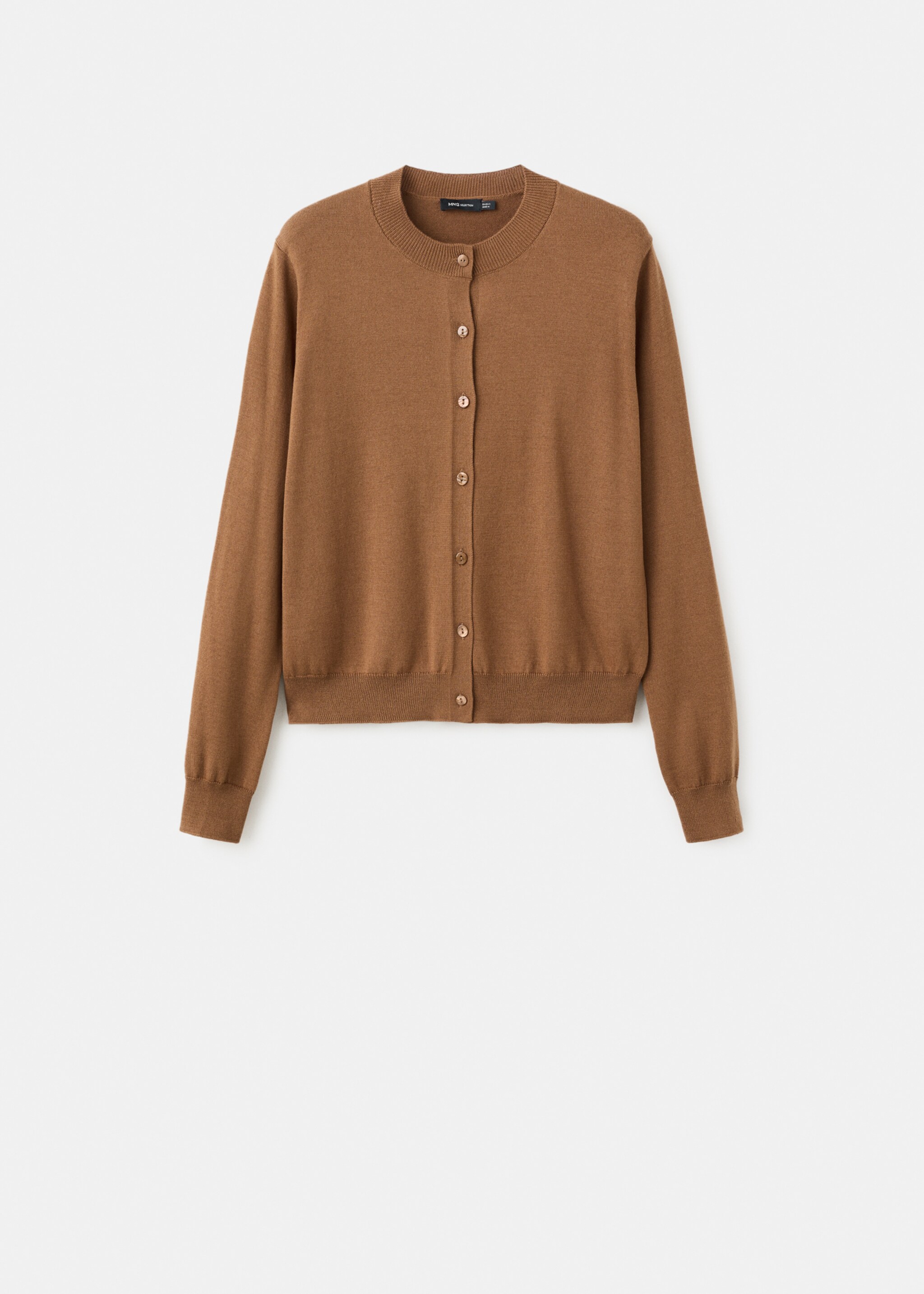 سترة من مزيج الصوف بنسيج مترابط ثقيل - منتج دون نموذج, التبغ البني. Ref: 27071191-00.