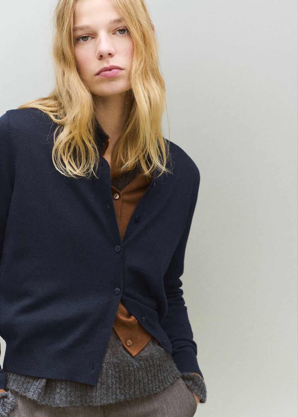 Chunky-knit wool-blend cardigan