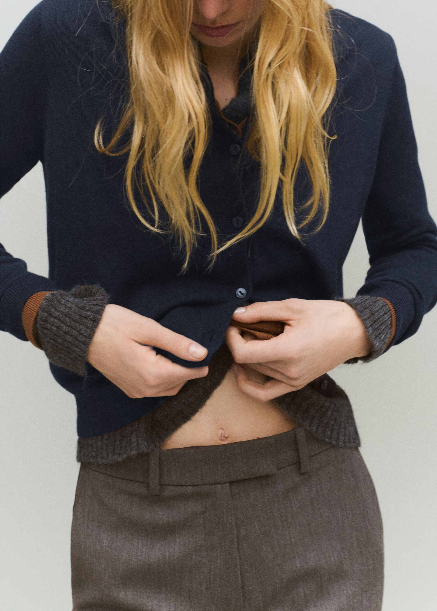 سترة من مزيج الصوف بنسيج مترابط ثقيل - تفاصيل المنتج 6