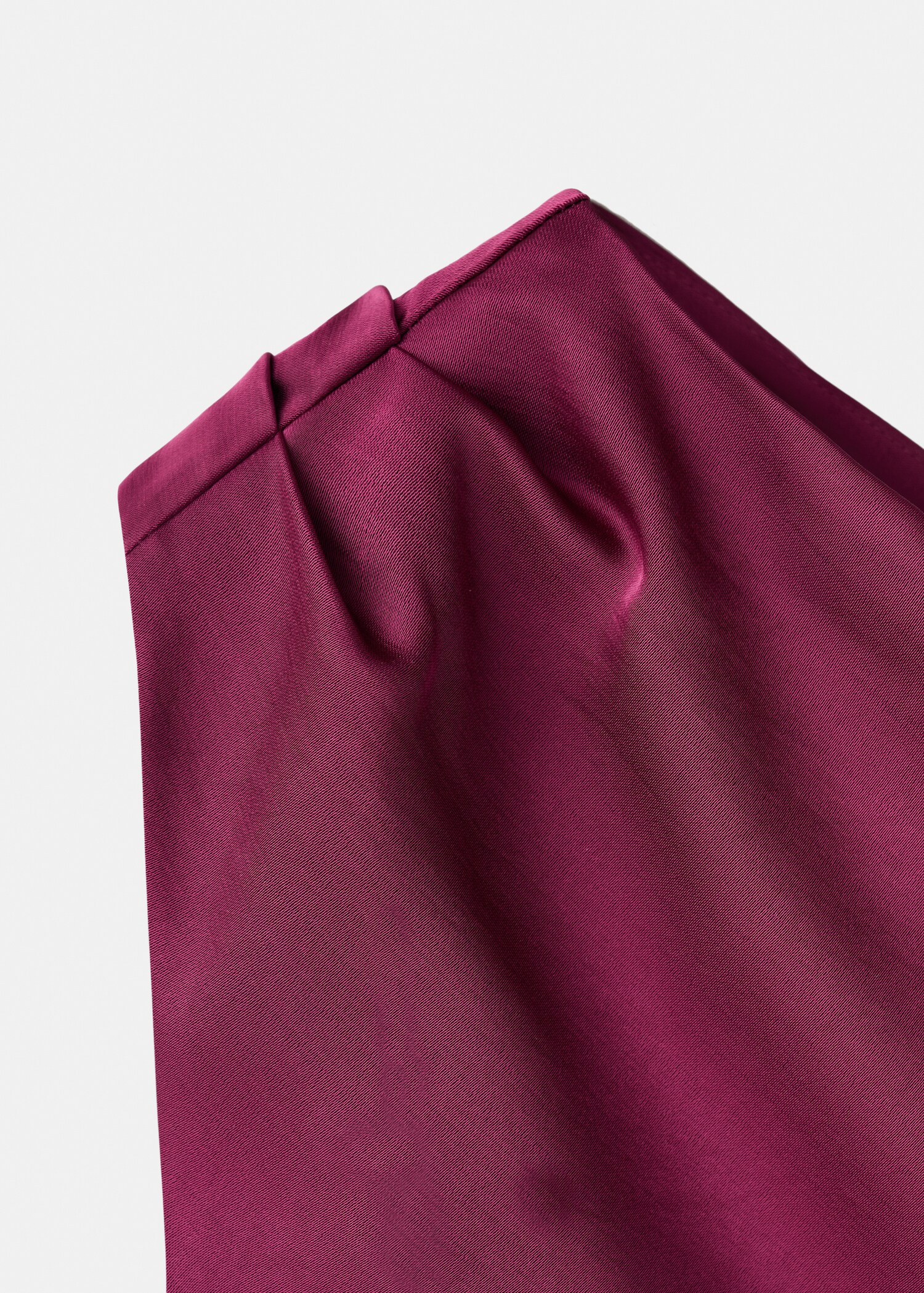 Asymmetrical satin dress with side slits - Details of the article 8