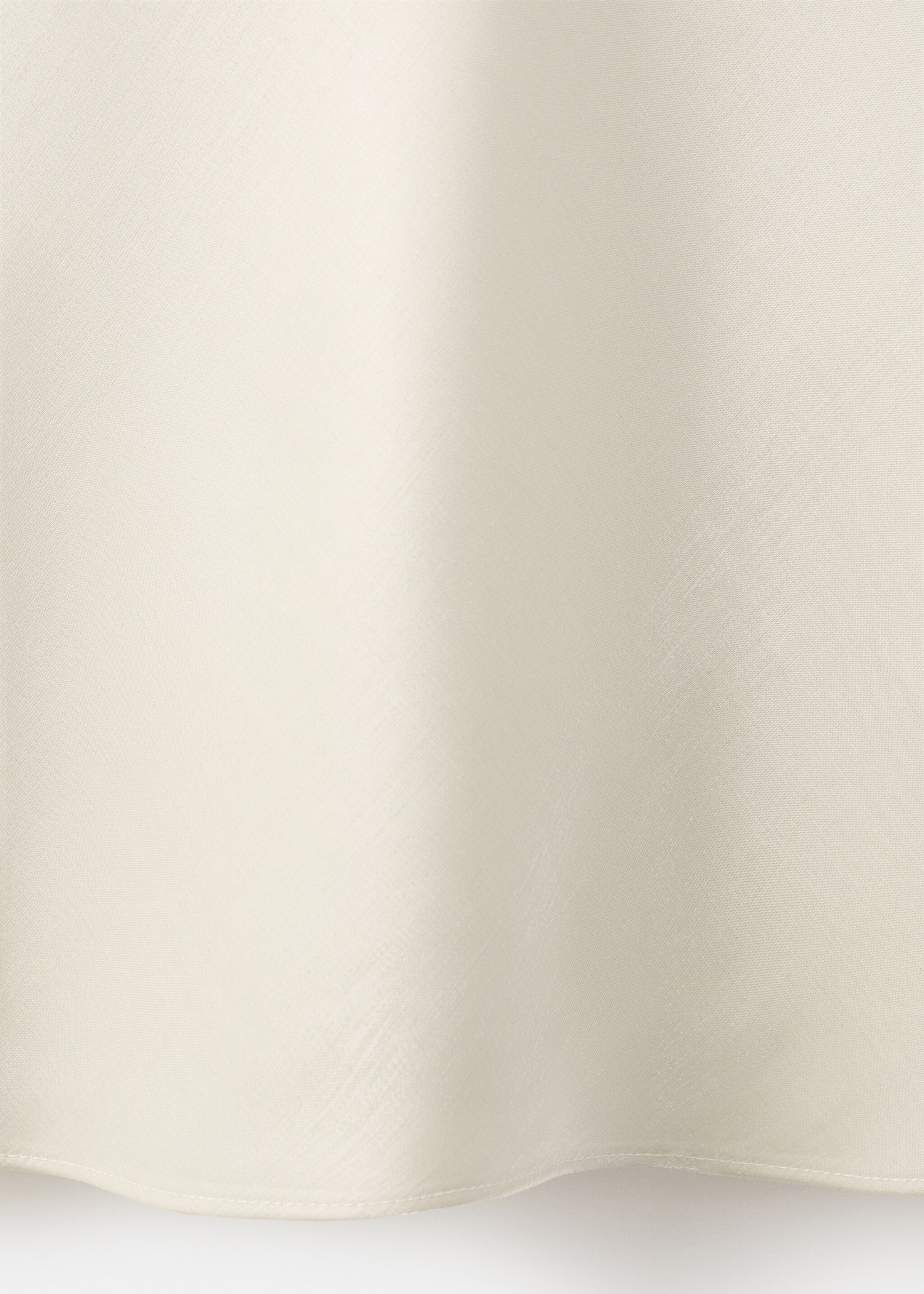 Satin dress with a low-cut neckline - Details of the article 0, Ivory White. Ref: 27071193-00.