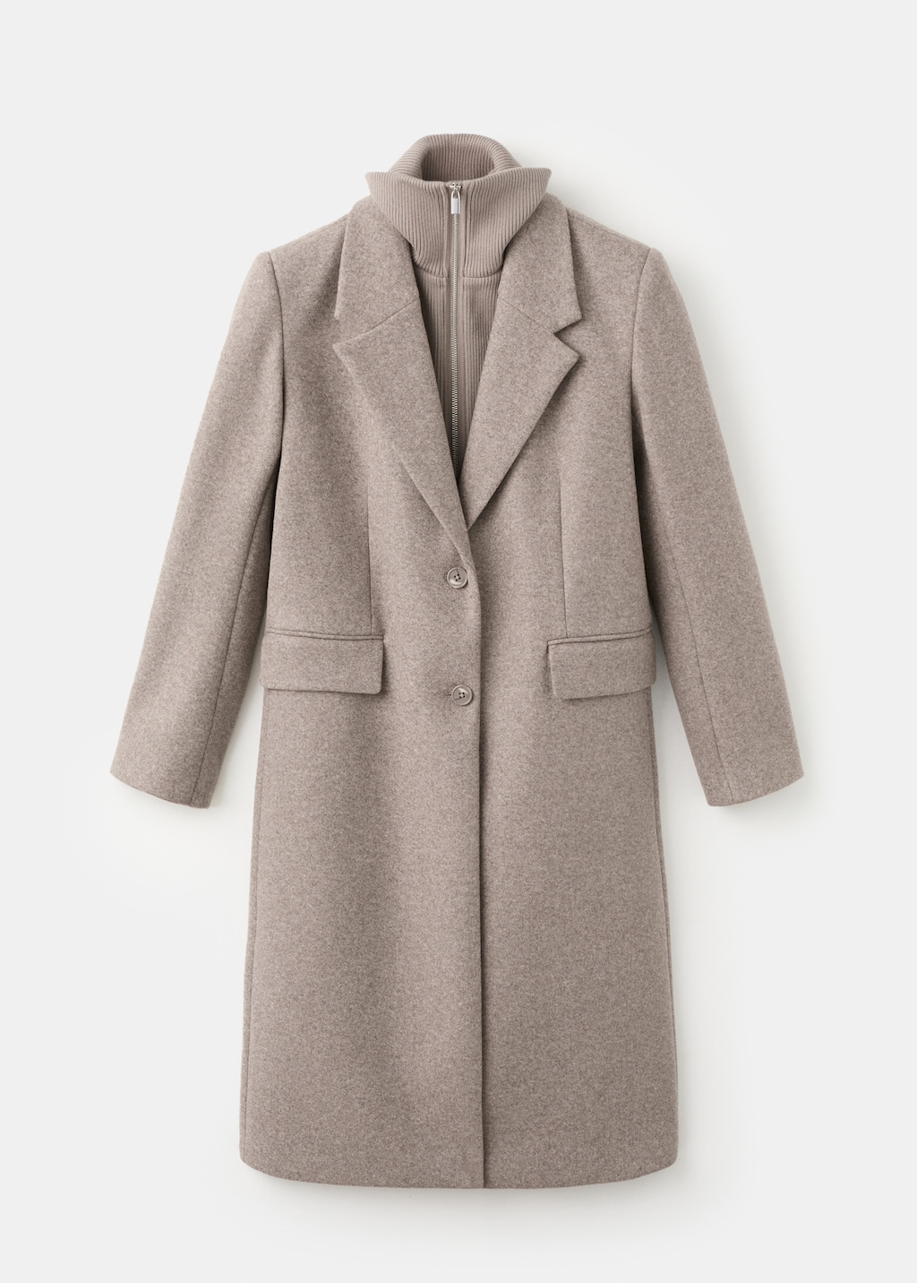 Mango Combined coat with detachable collar