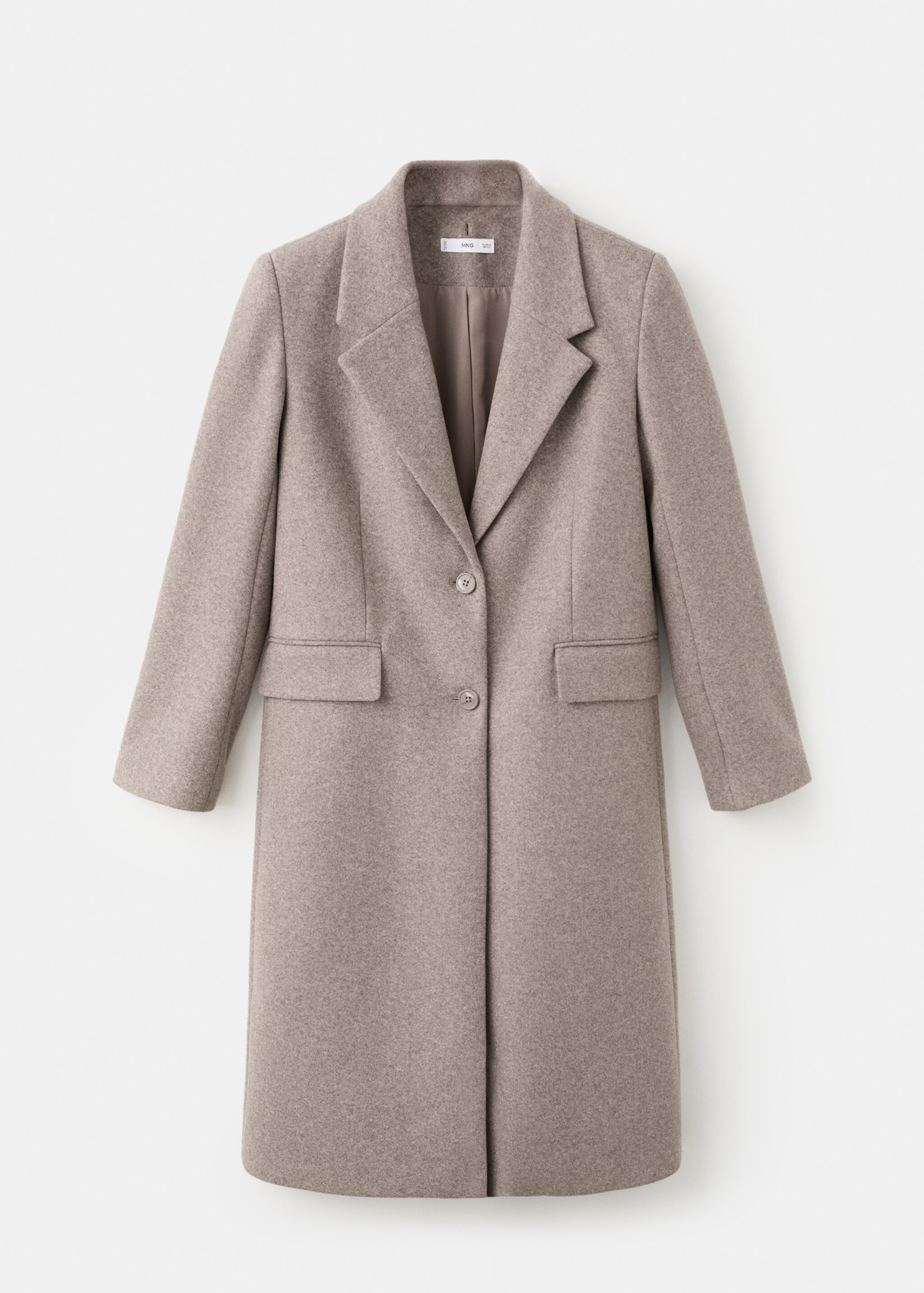 Combined coat with detachable collar - Details of the article 8, Brown. Ref: 27071194-00.