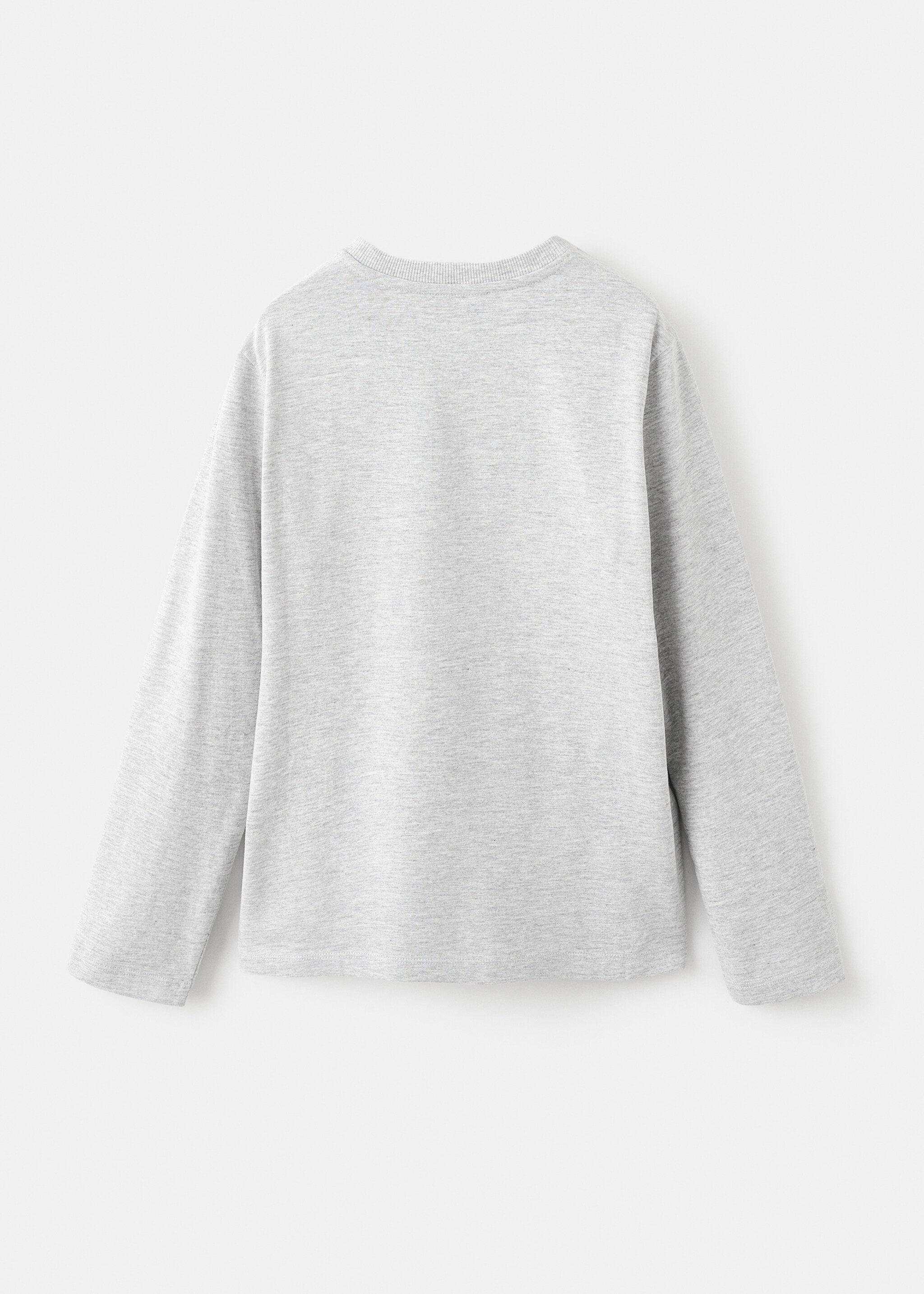 Long-sleeved t-shirt with pocket - Reverse of the article, Medium Heather Grey. Ref: 27071195-00.