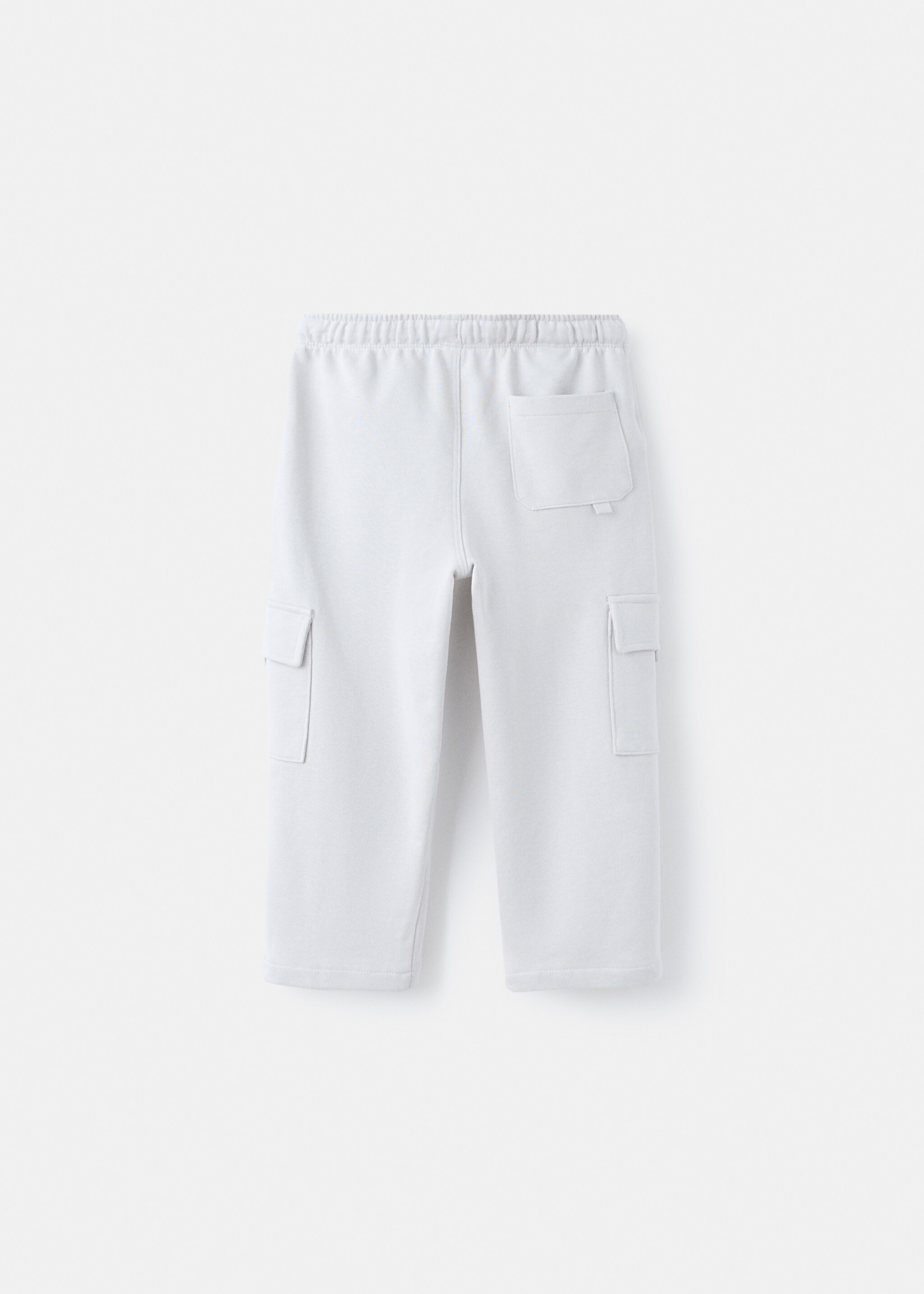 Jogger cargo coton - Verso de l’article, Gris glacé. Ref: 27071196-00.