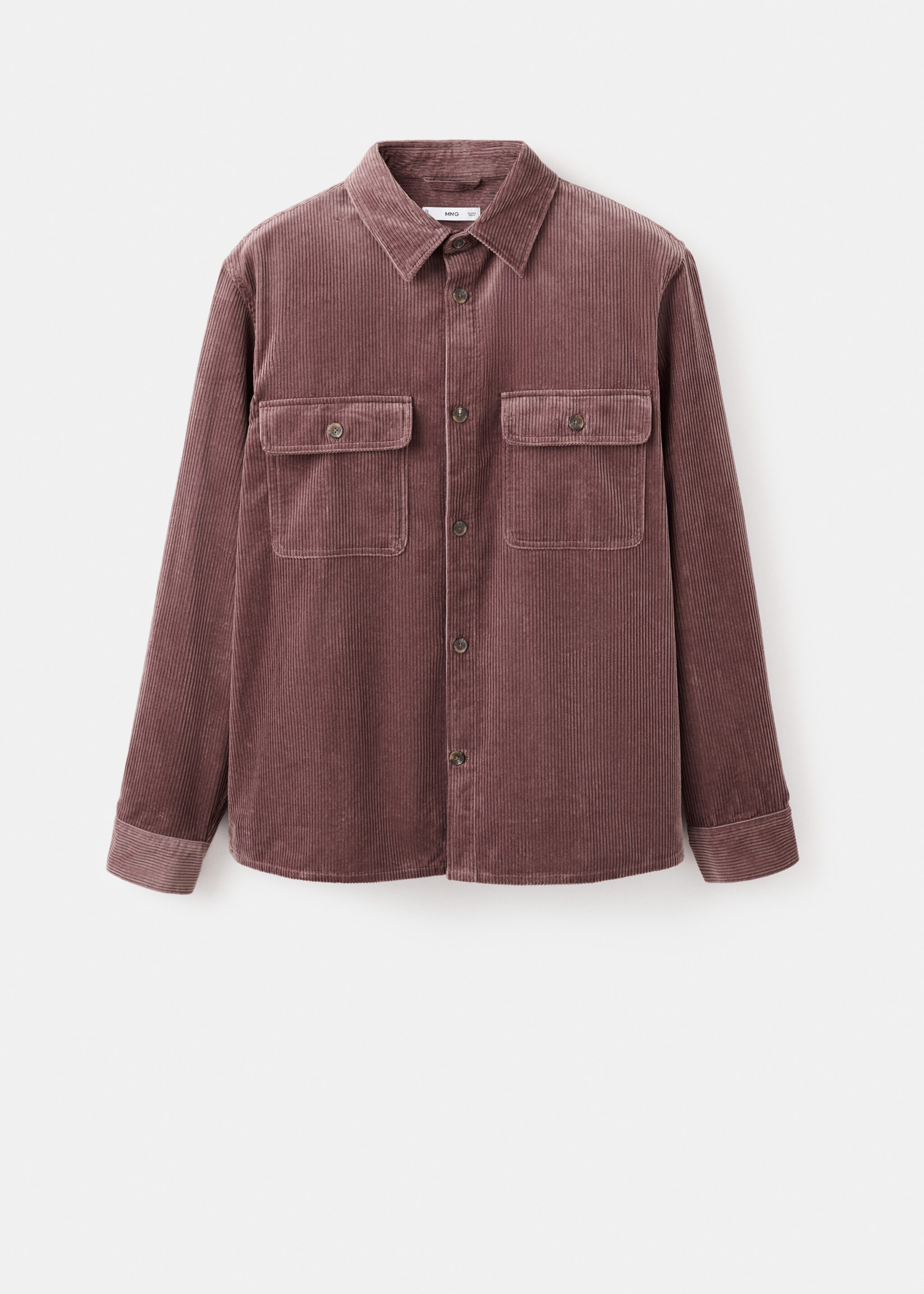 Corduroy overshirt with pockets - Article without model, Burgundy. Ref: 27071198-00.
