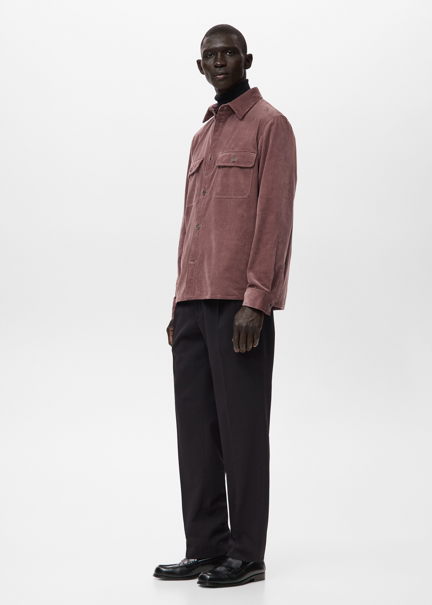 Corduroy overshirt with pockets - Details of the article 2