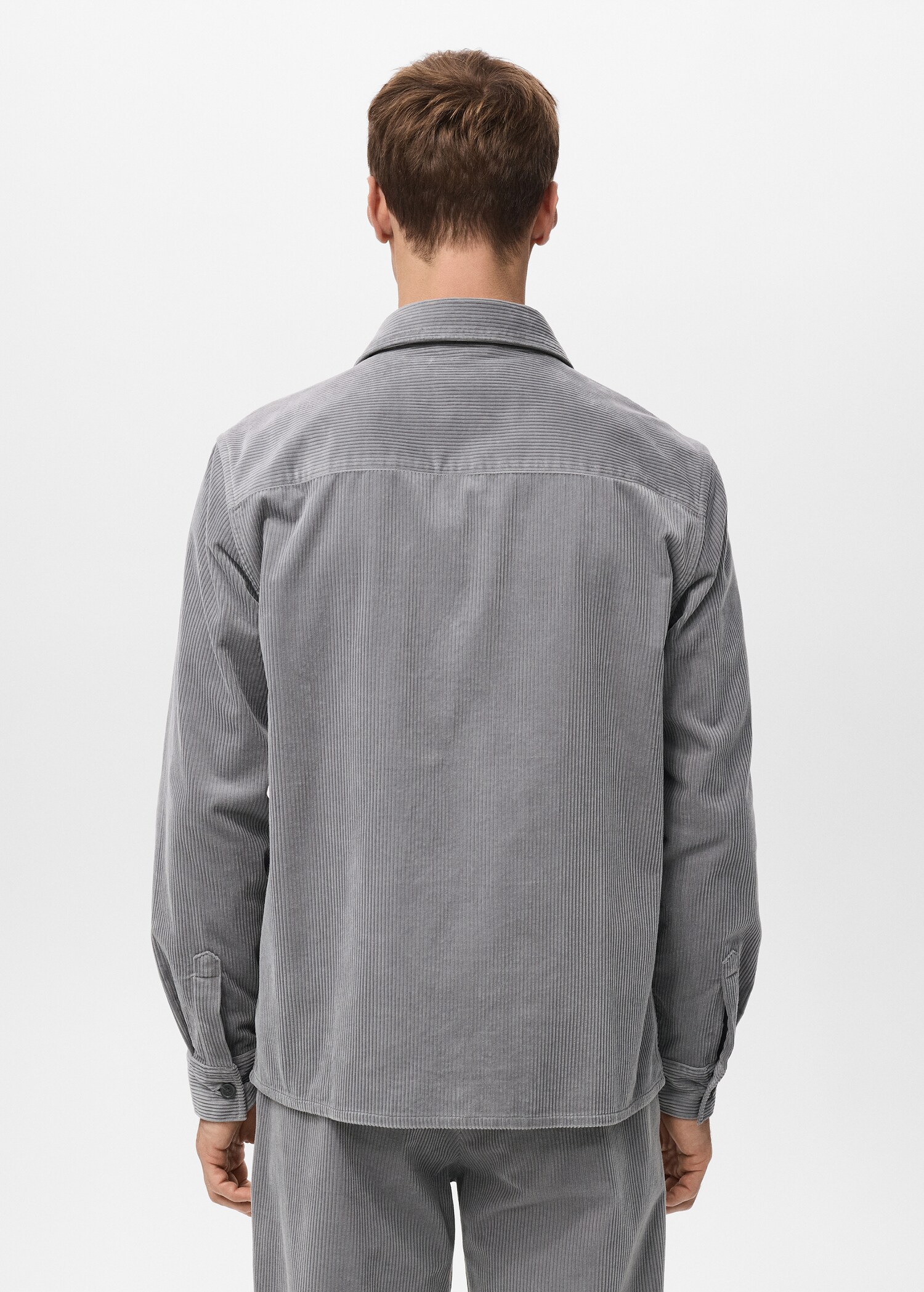 Corduroy overshirt with pockets - Reverse of the article
