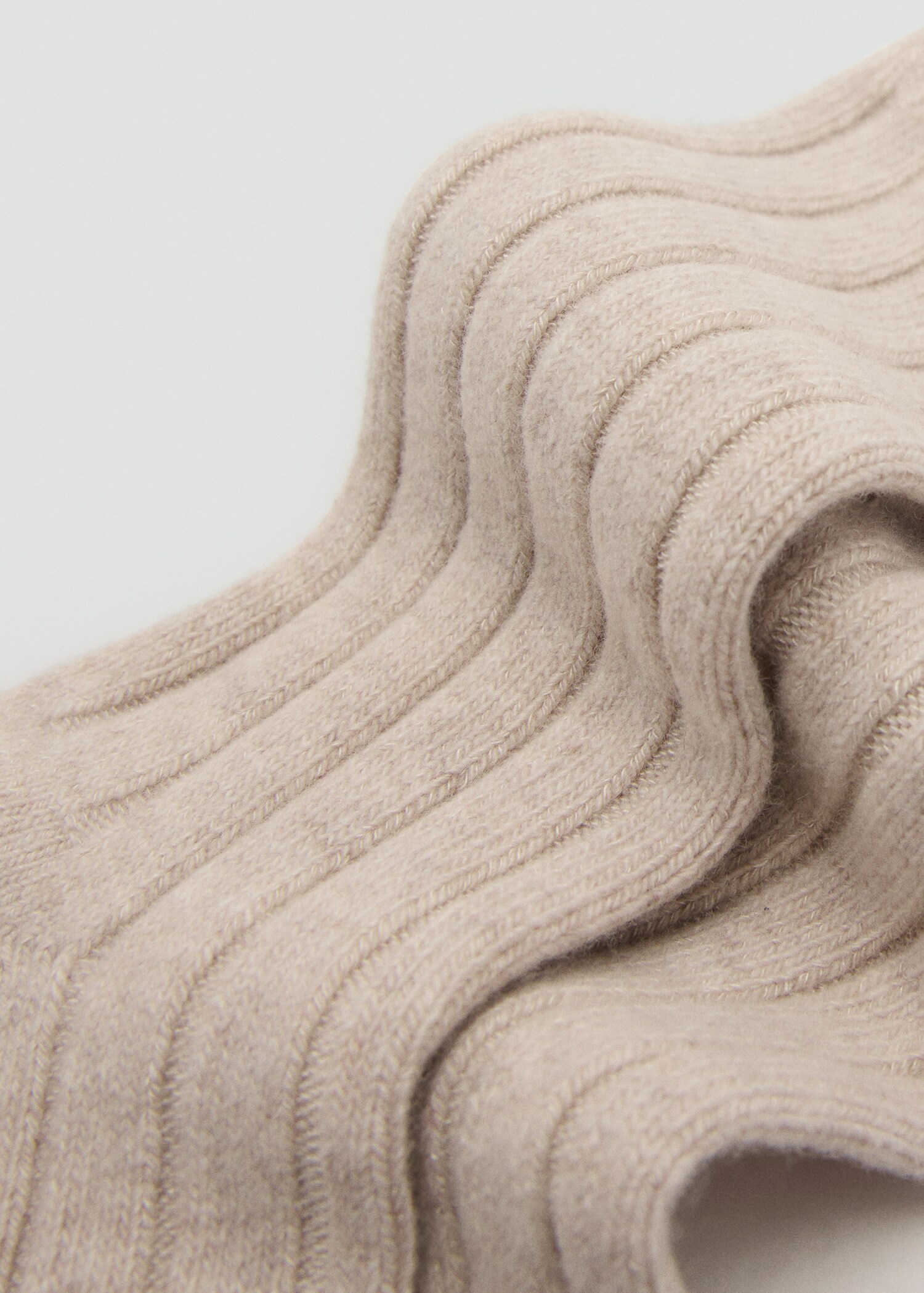 Chaussettes laine mélangée maille côtelée - Détail de l'article 2