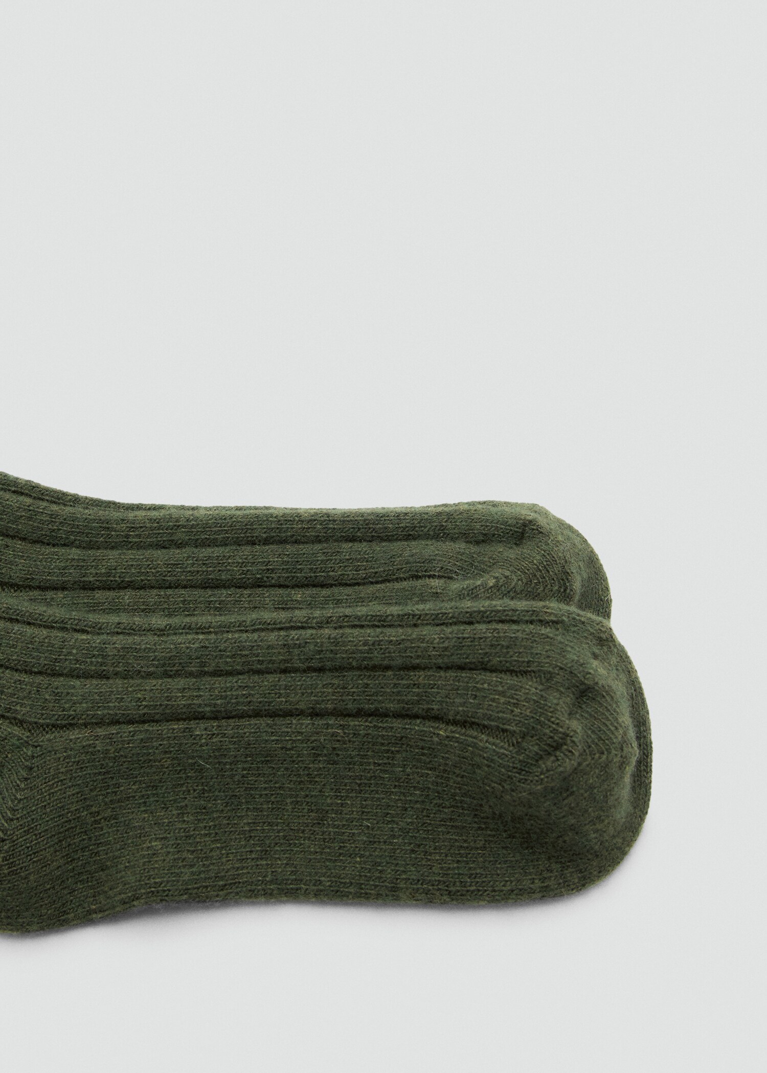 Chaussettes laine mélangée maille côtelée - Détail de l'article 1