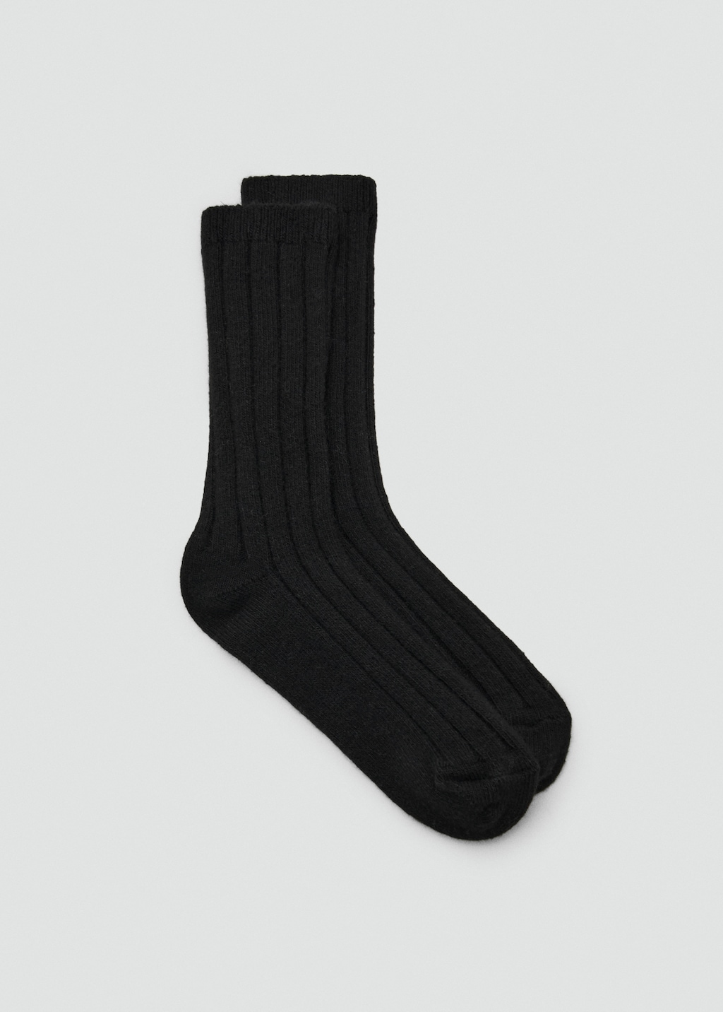 Ribbed wool blend socks