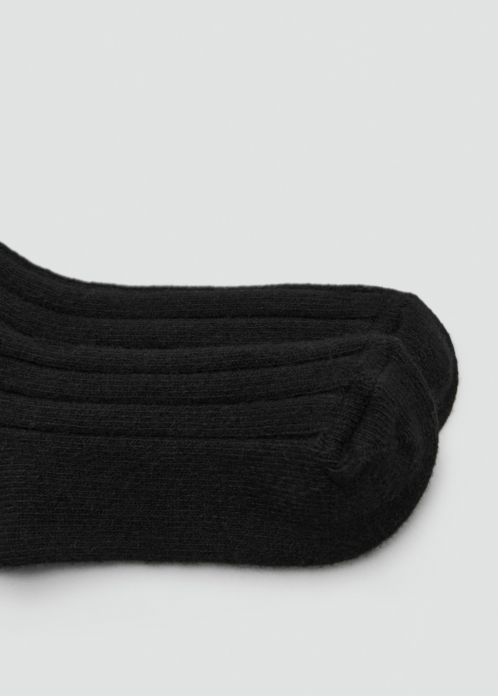 Ribbed wool blend socks