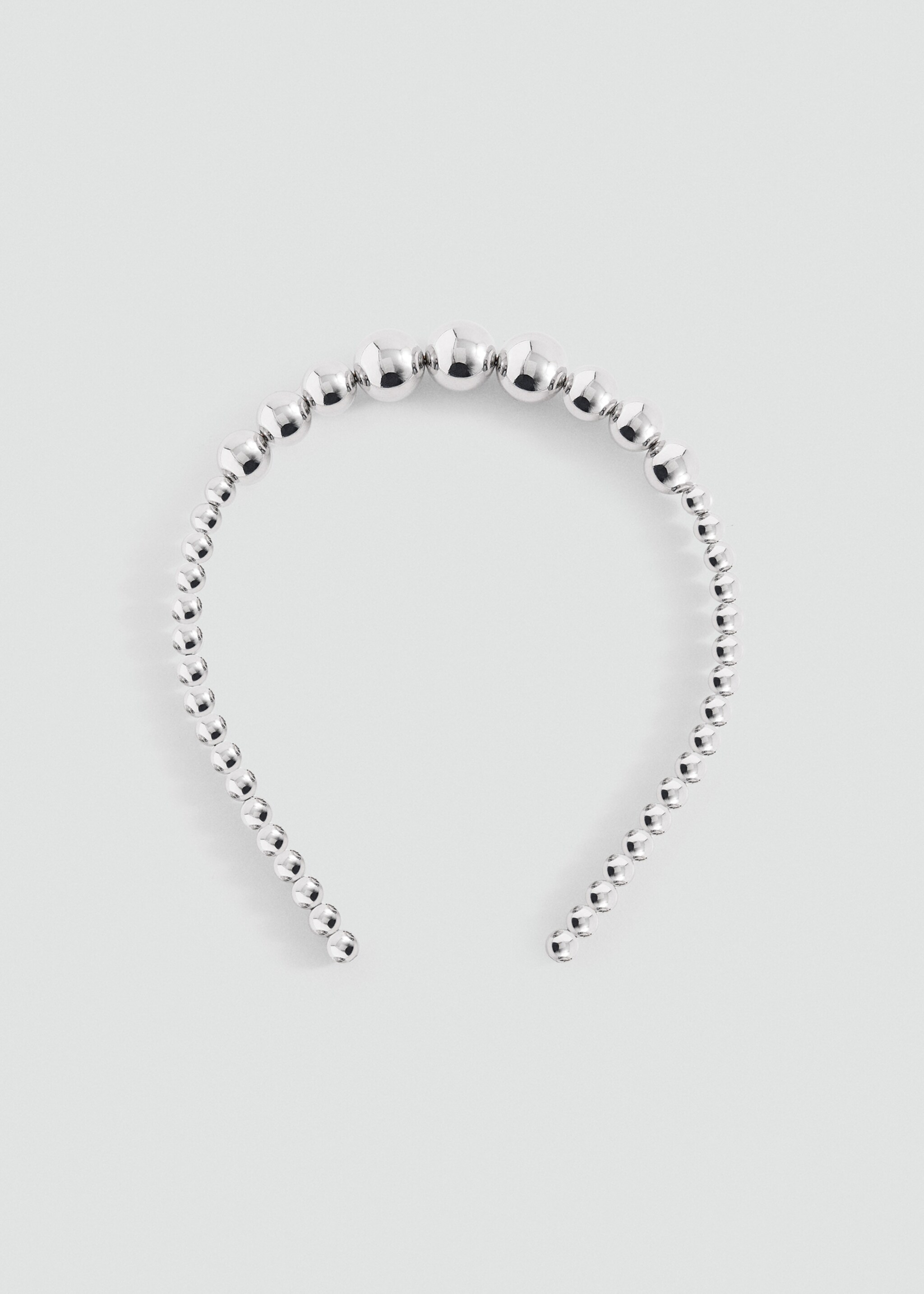 Bead appliqué hairband - Article without model, Silver. Ref: 27071204-00.