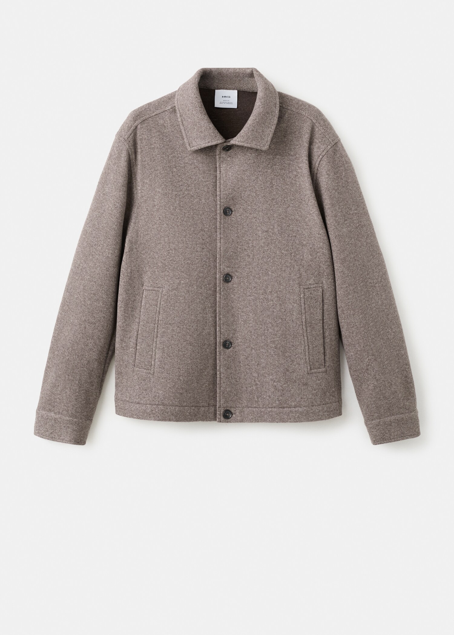 قميص خارجي من الفلانيل بقصّة منتظمة - منتج دون نموذج