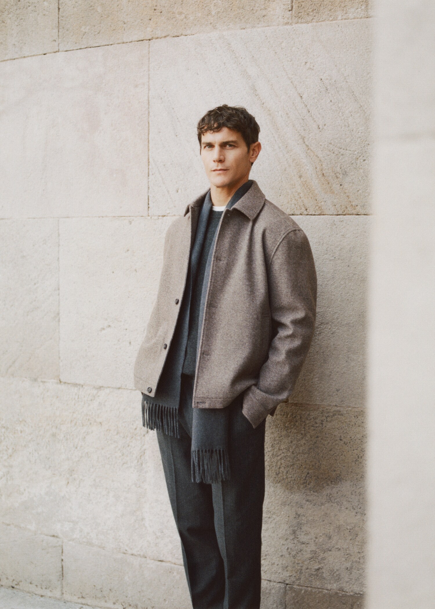 Regular fit flannel overshirt - Details of the article 3