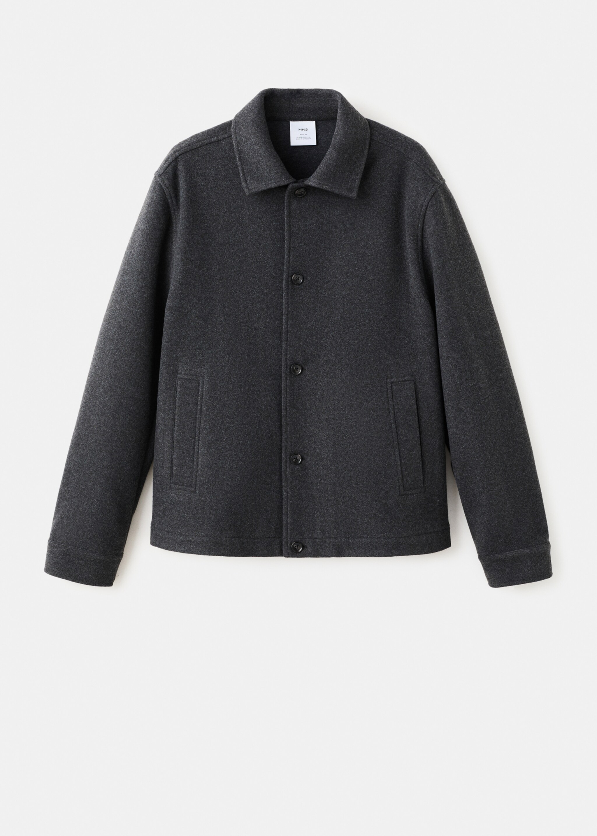 قميص خارجي من الفلانيل بقصّة منتظمة - منتج دون نموذج, رمادي أرجواني غامق. Ref: 27071211-00.