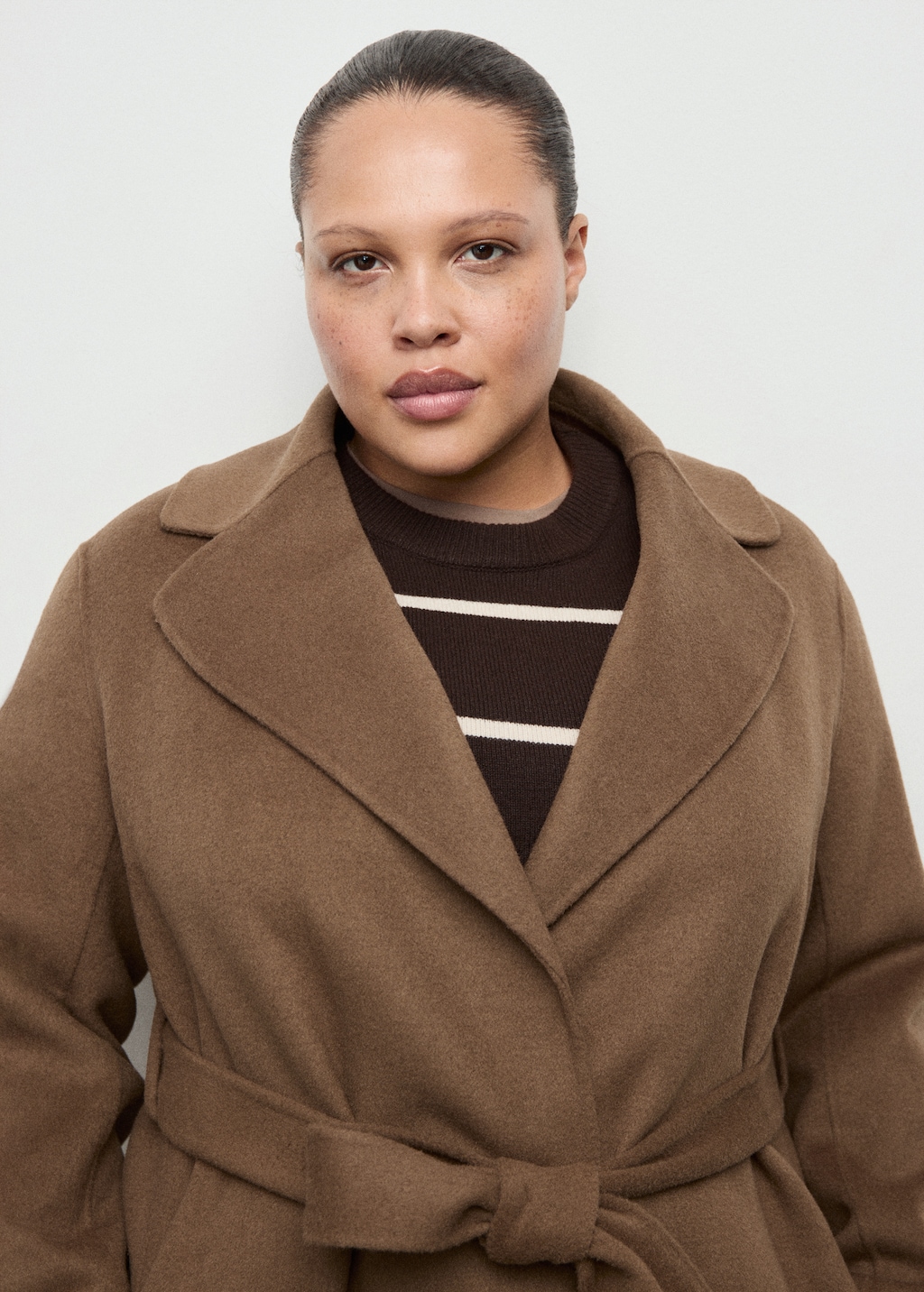 Mango Handmade wool coat with belt