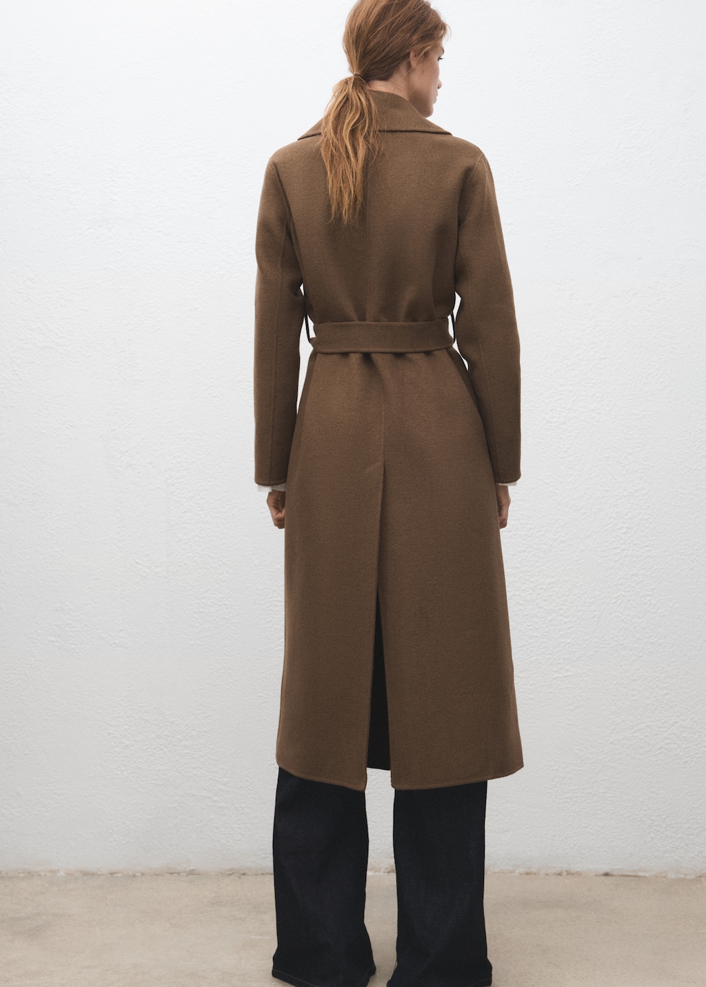 Mango Handmade wool coat with belt