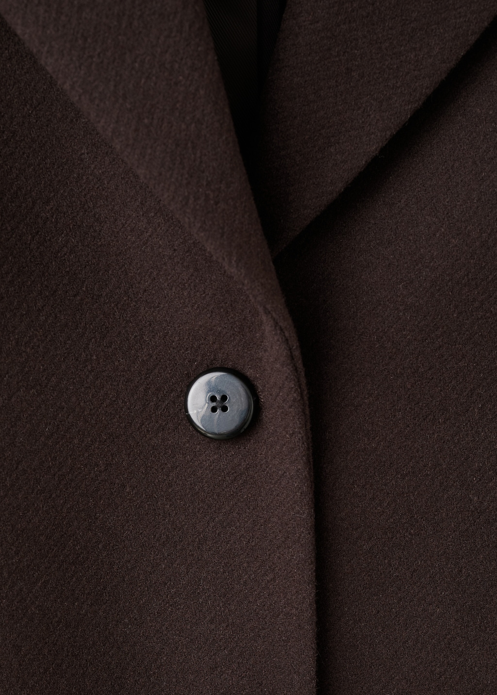 Wool coat with fur collar