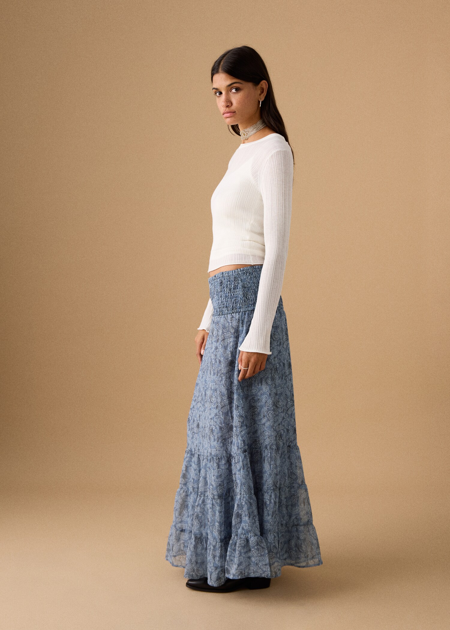 Printed long skirt - Medium plane