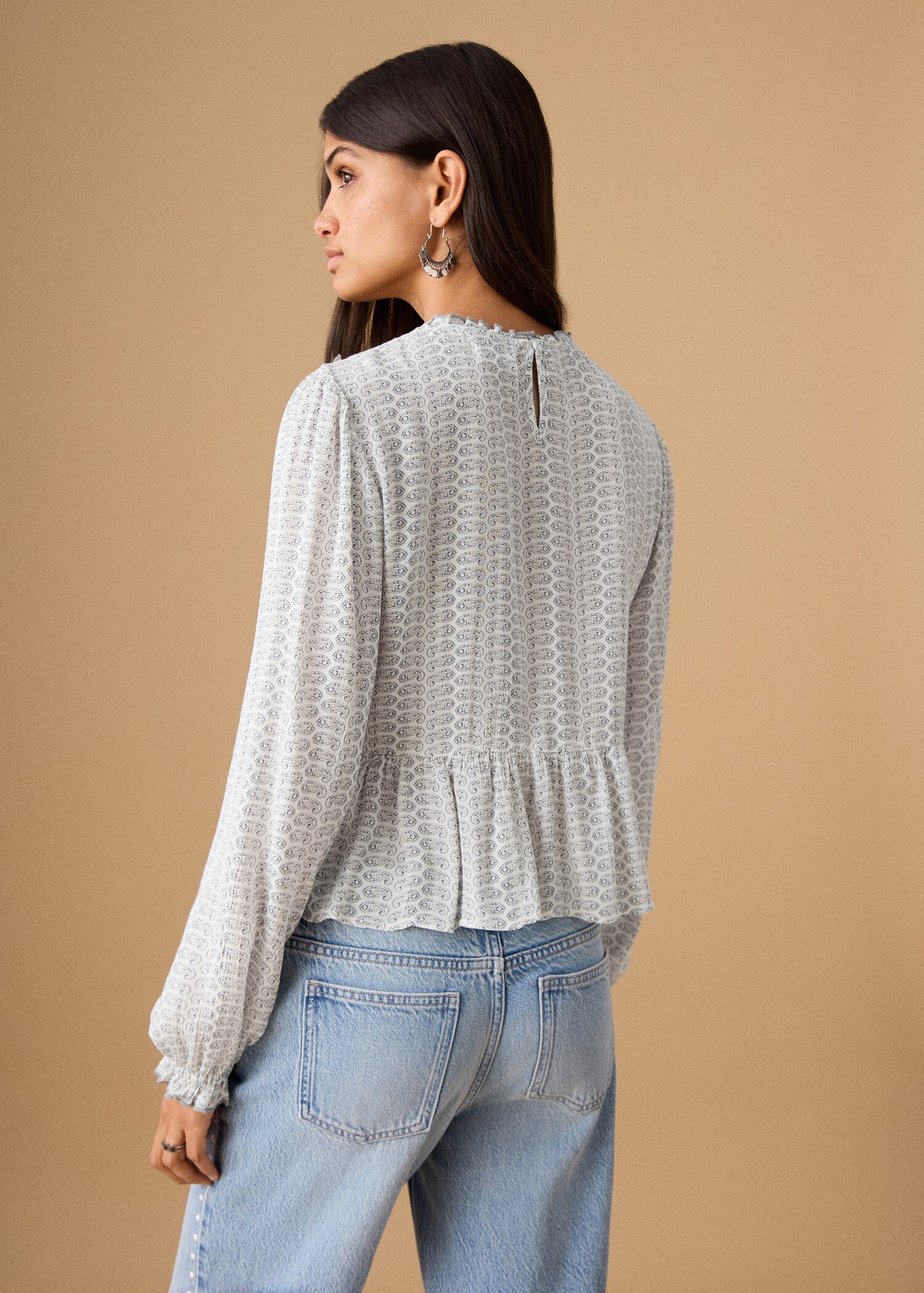 Ruched printed blouse - Reverse of the article