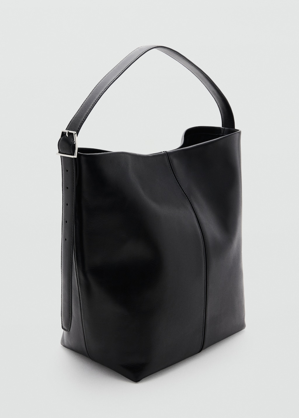Leather bucket bag