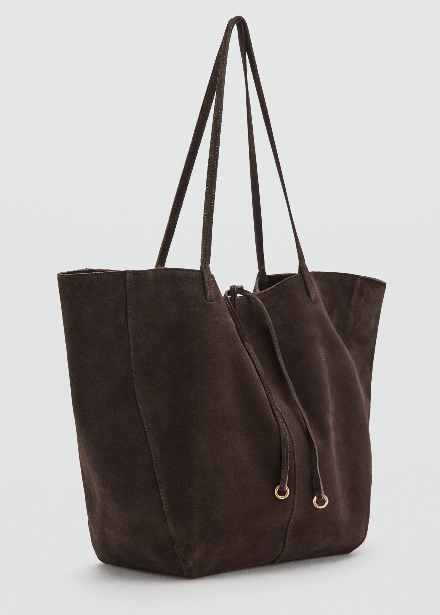 Shopper-Tasche aus Wildleder - Mittlere Ansicht