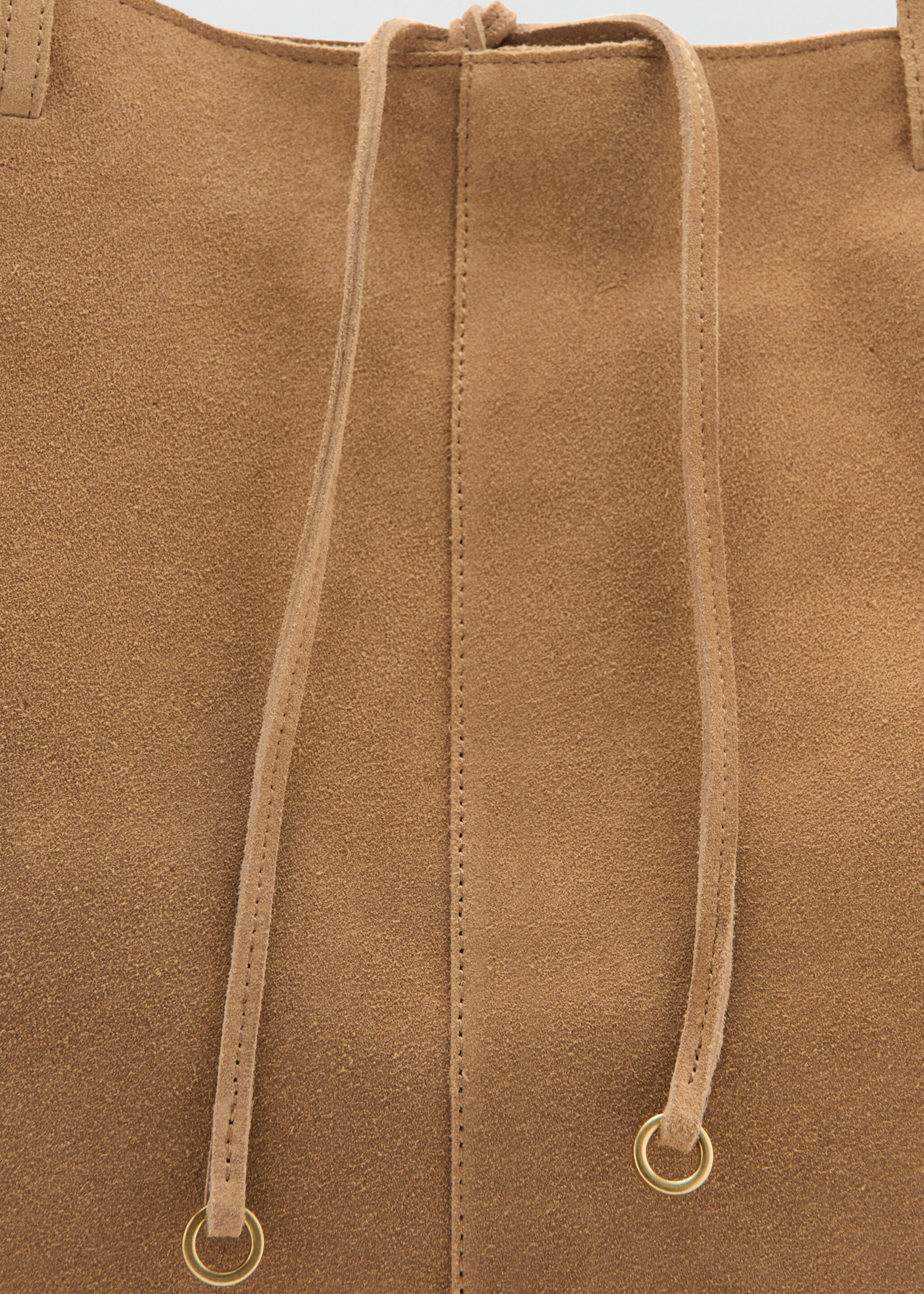 Suede leather shopper bag - Details of the article 1, Leather. Ref: 27071224-00.