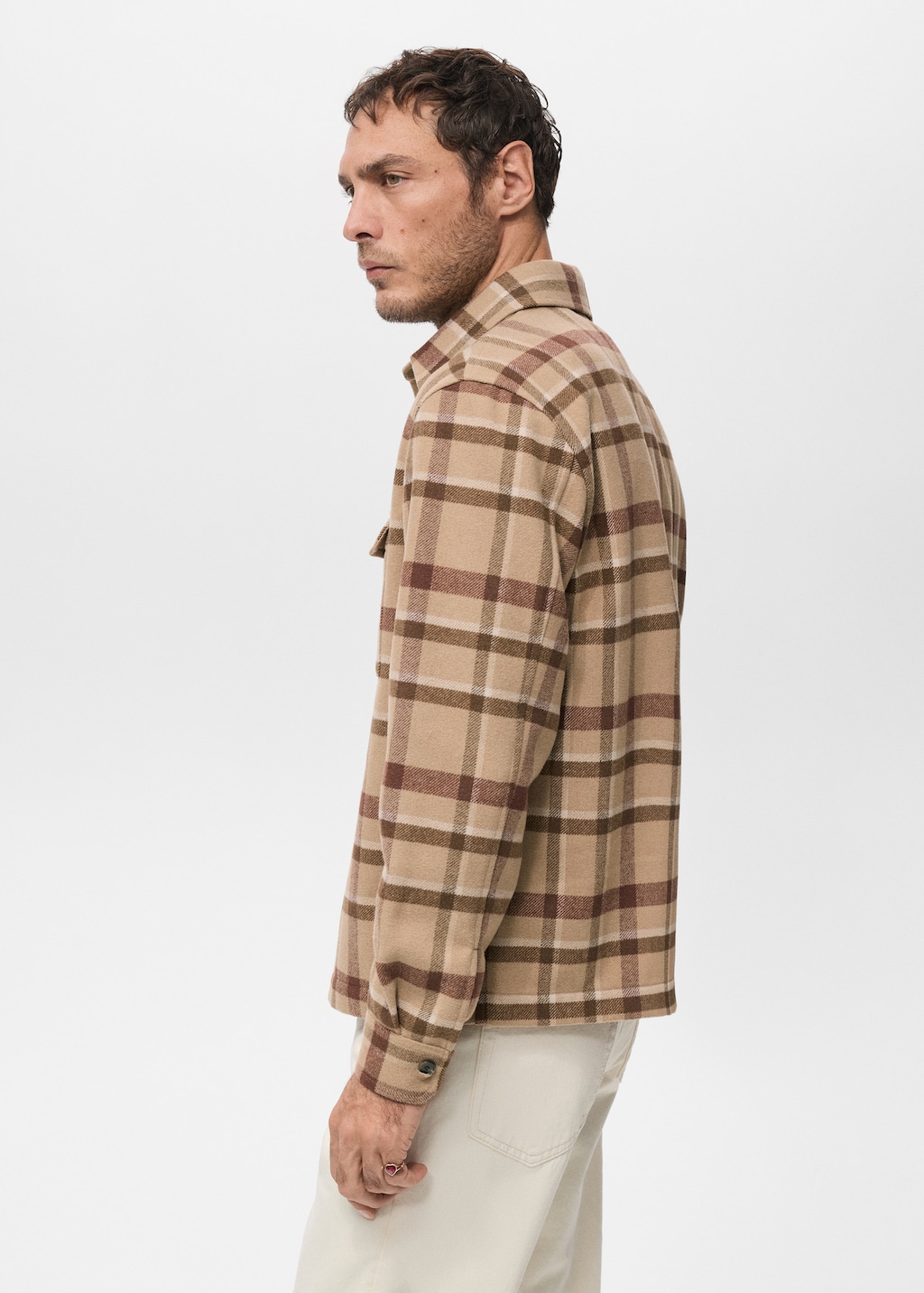 Check overshirt with pockets