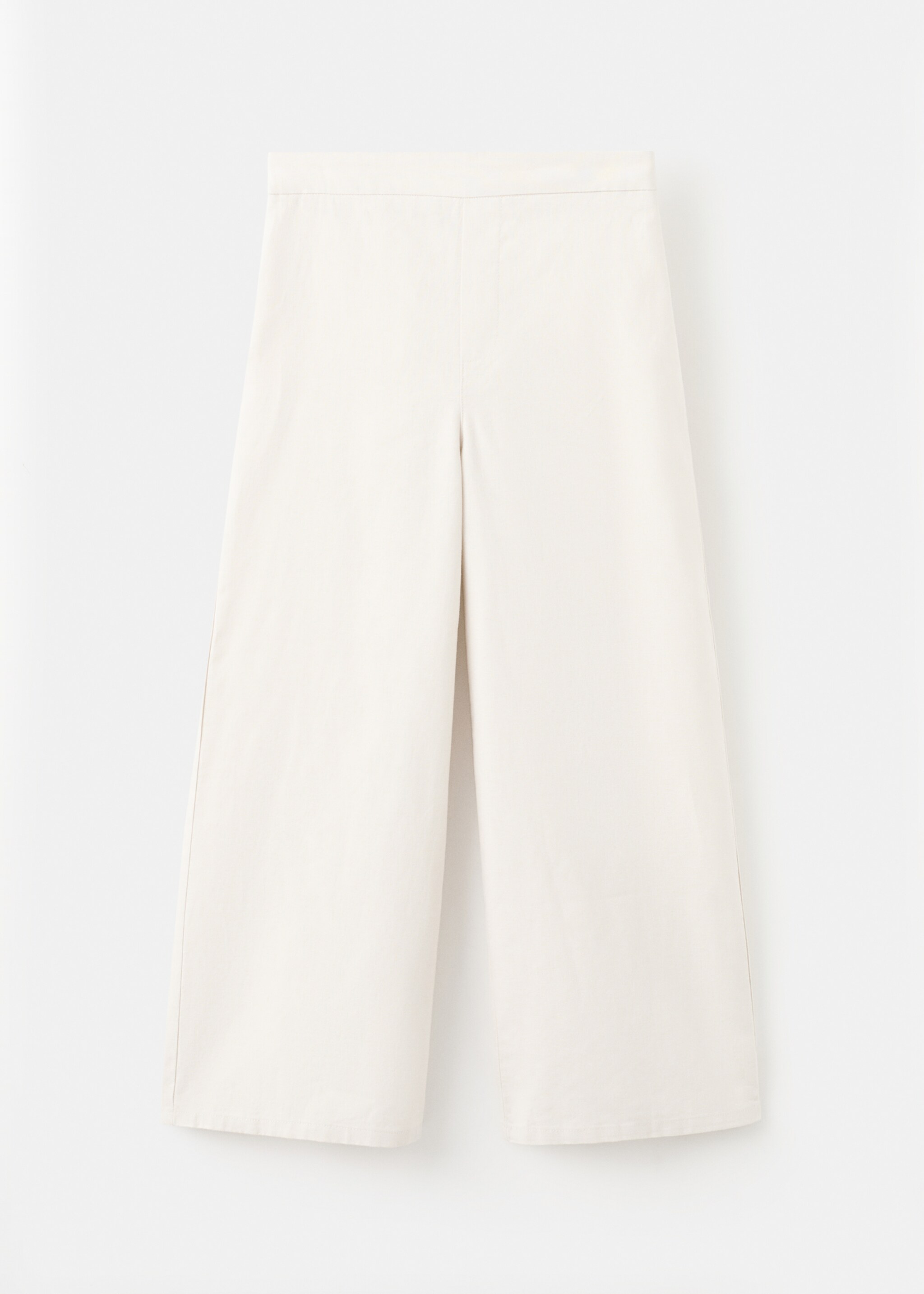 Linen-blend trousers - Article without model, Beige. Ref: 27071229-00.