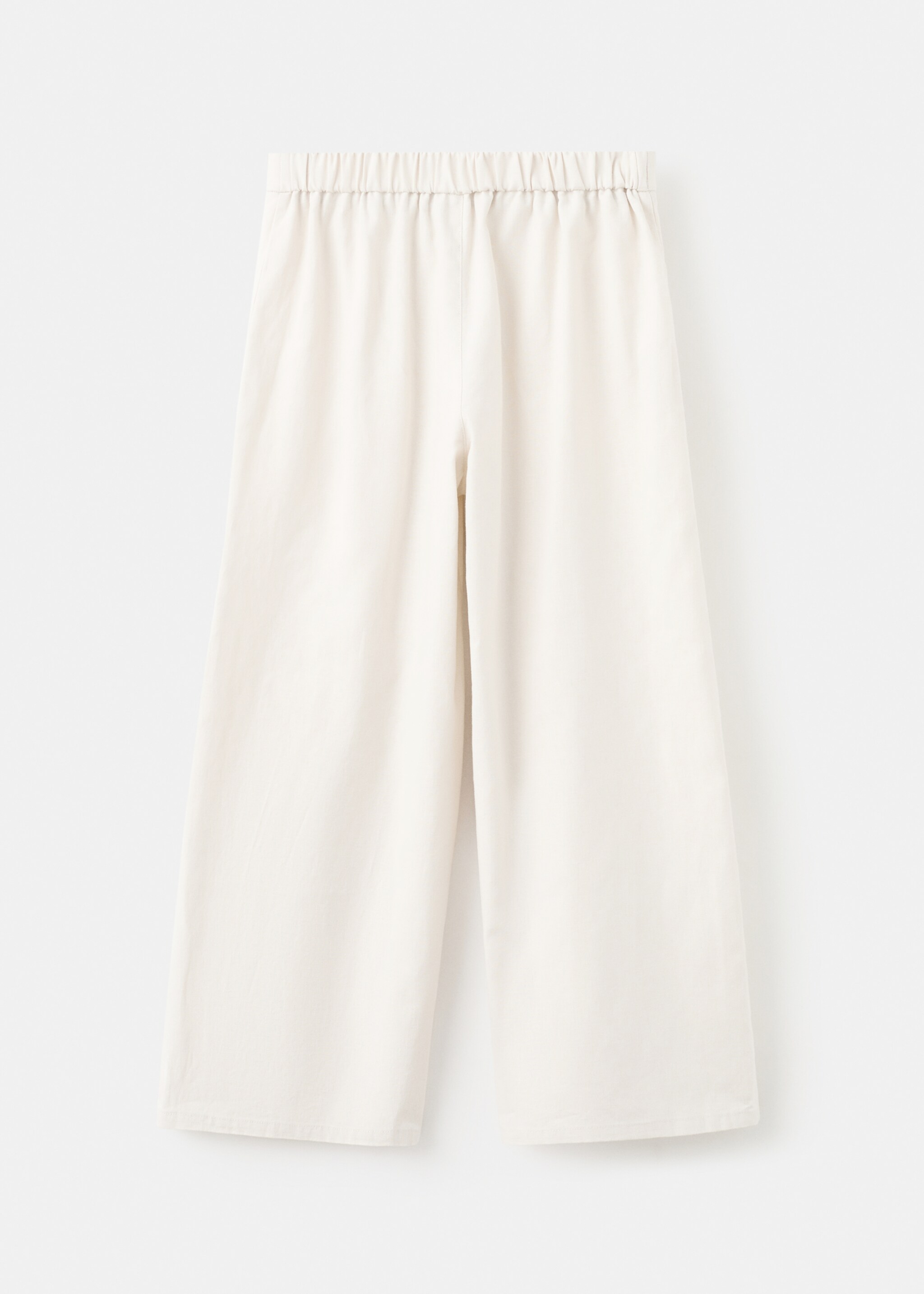 Linen-blend trousers - Reverse of the article, Beige. Ref: 27071229-00.