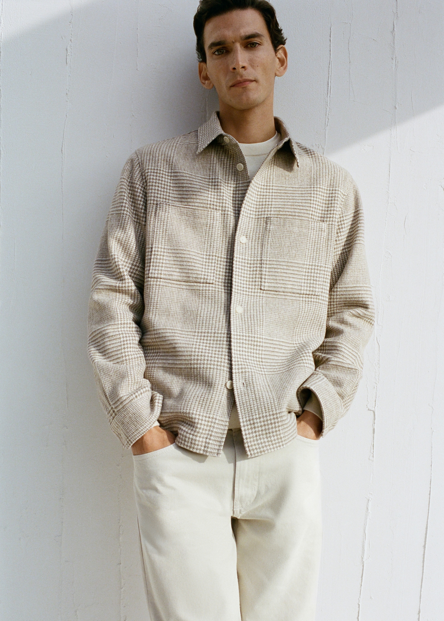 Sobrecamisa mezcla lana cuadros - Detalle del artículo 5