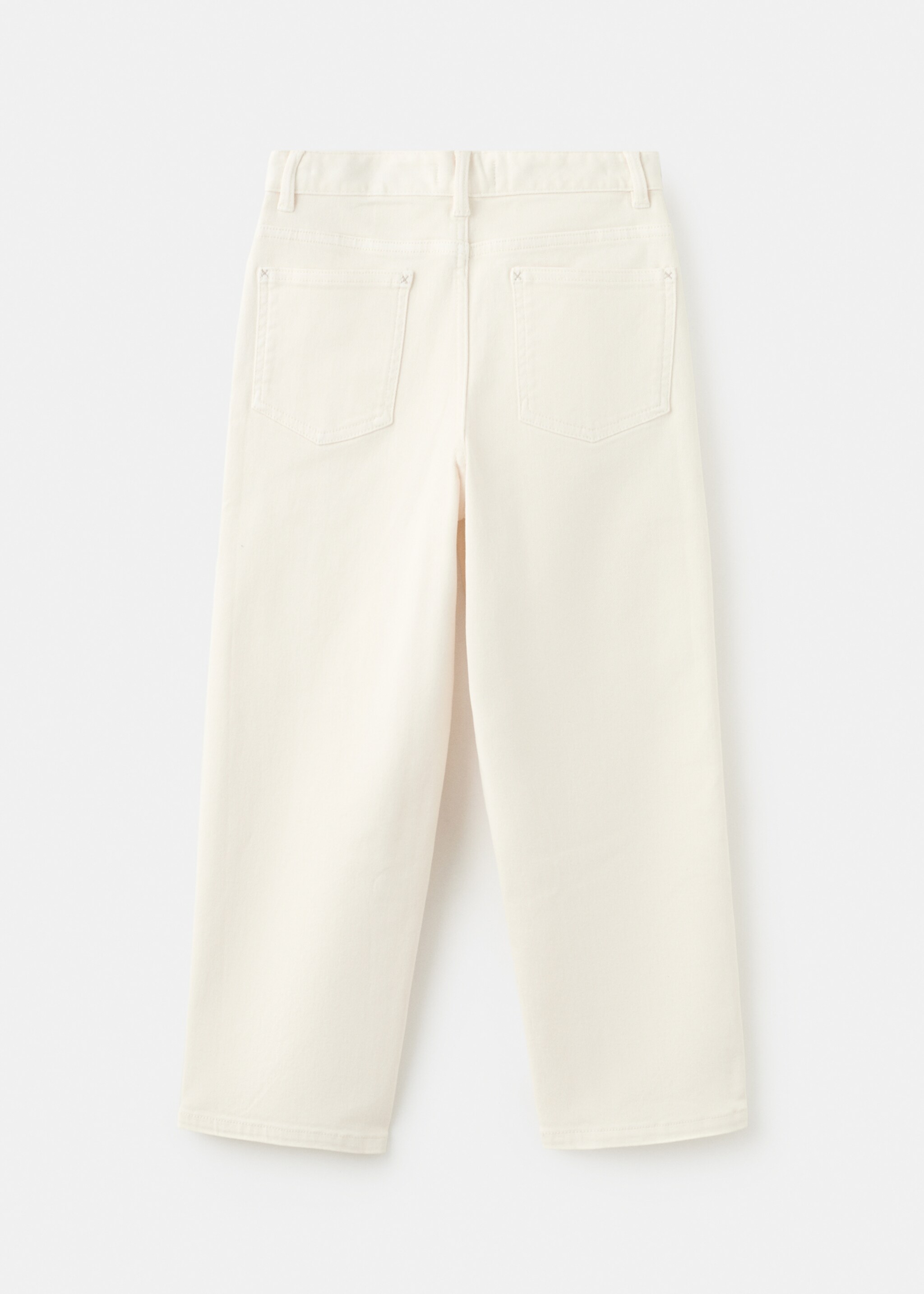 Jean droit coton - Verso de l’article, Écru. Ref: 27071232-00.