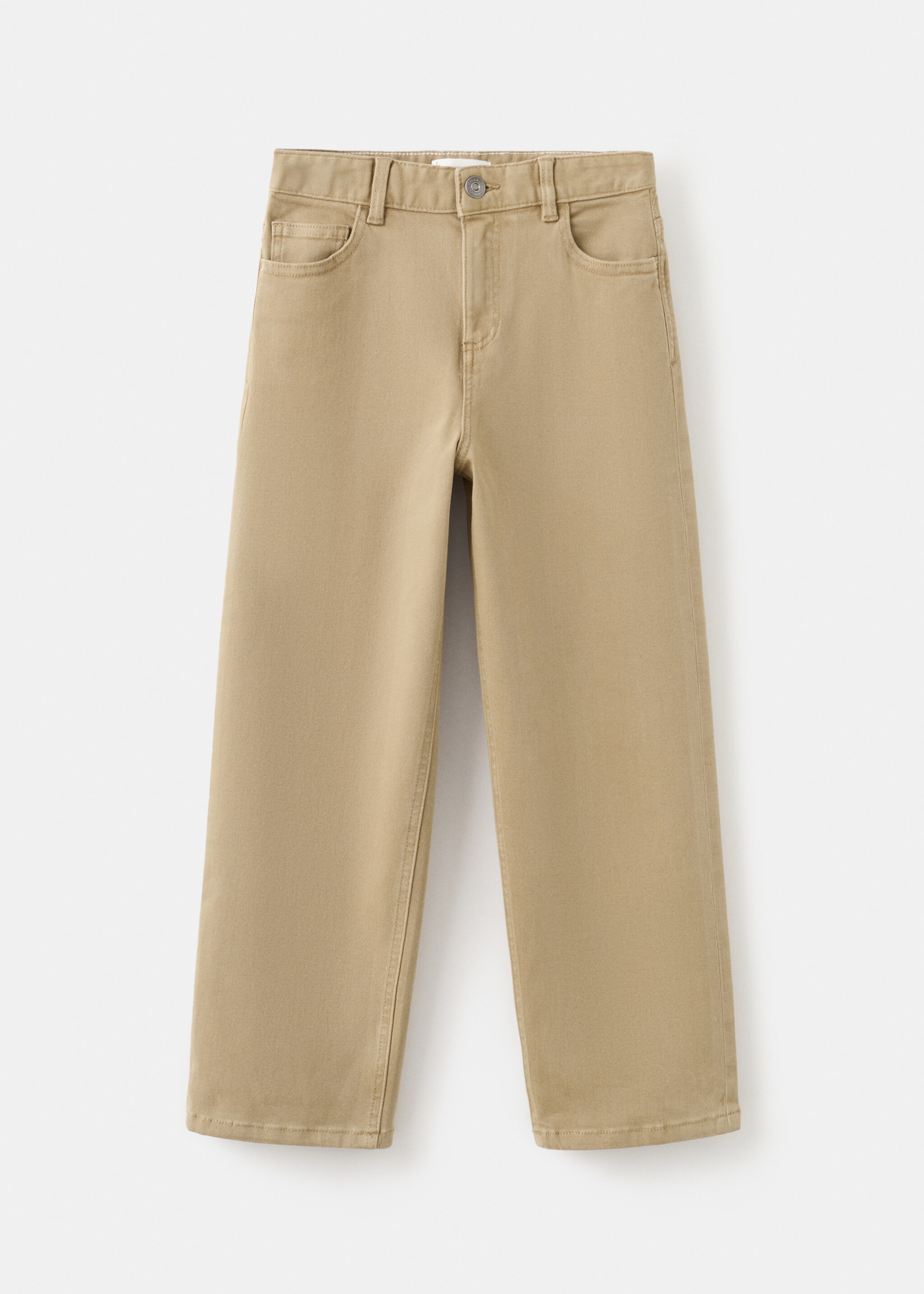 Straight cotton jeans - Article without model, Sand. Ref: 27071232-00.