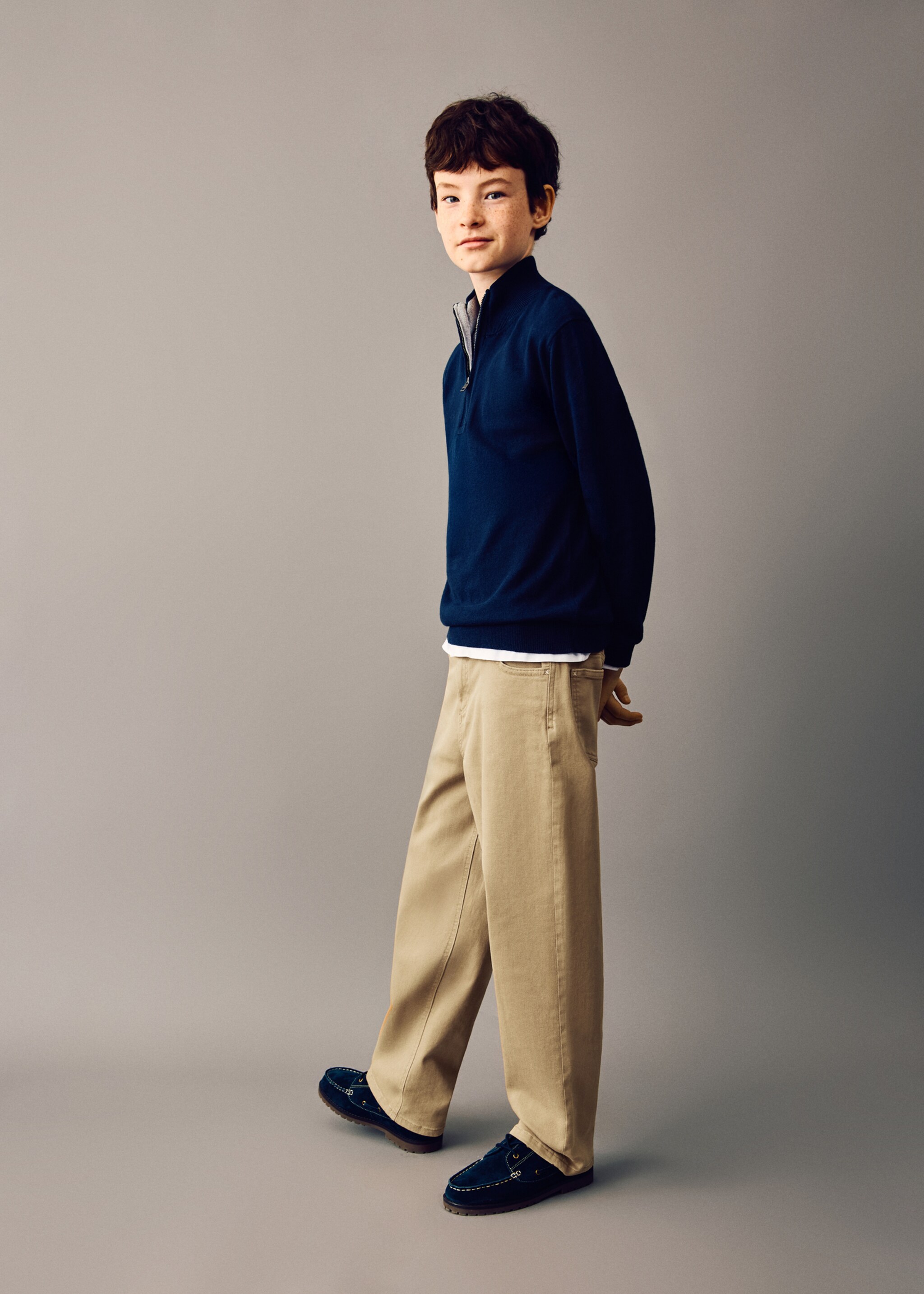 Raka bomullsjeans - Detaljer om artikeln 1, Sand. Ref: 27071232-00.