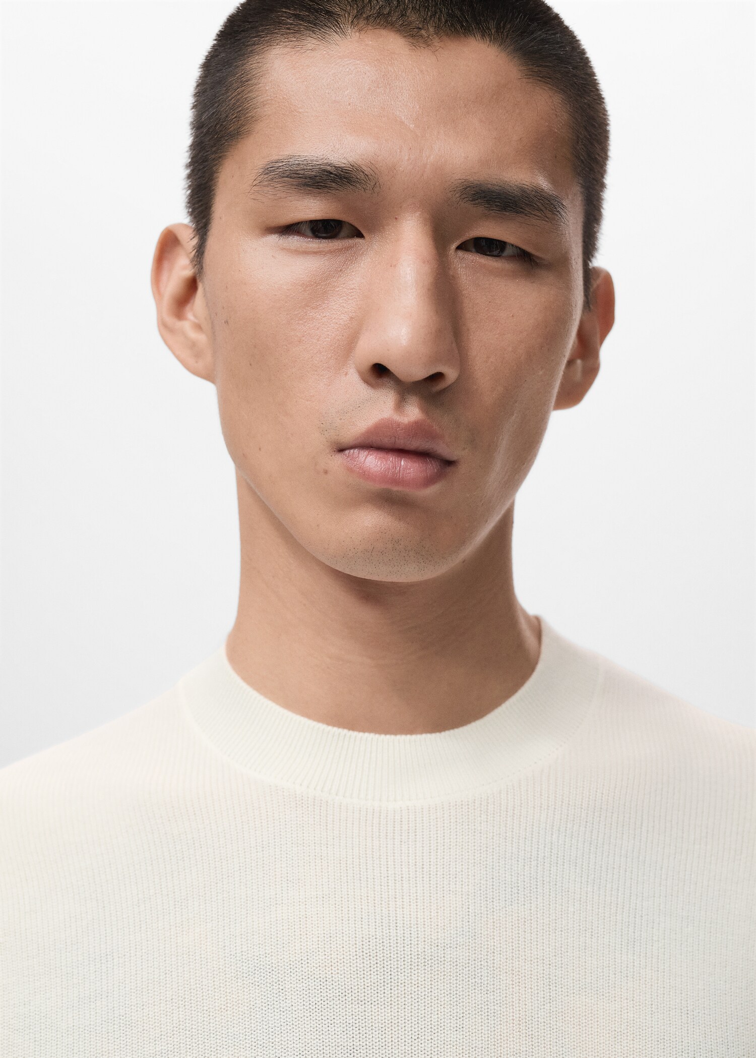 Knit cotton T-shirt - Details of the article 1