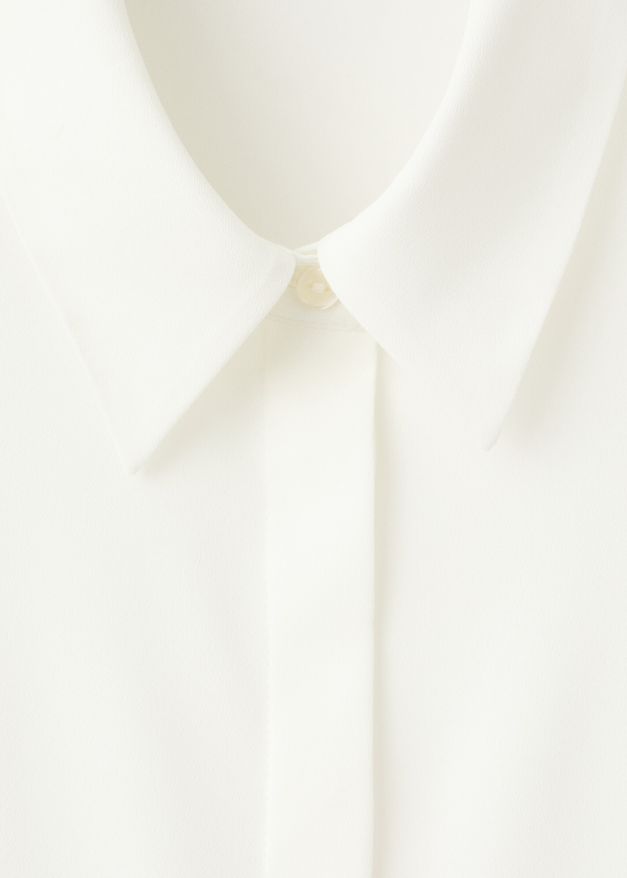 Fluid long-sleeved blouse - Details of the article 8, Off White. Ref: 27071235-00.