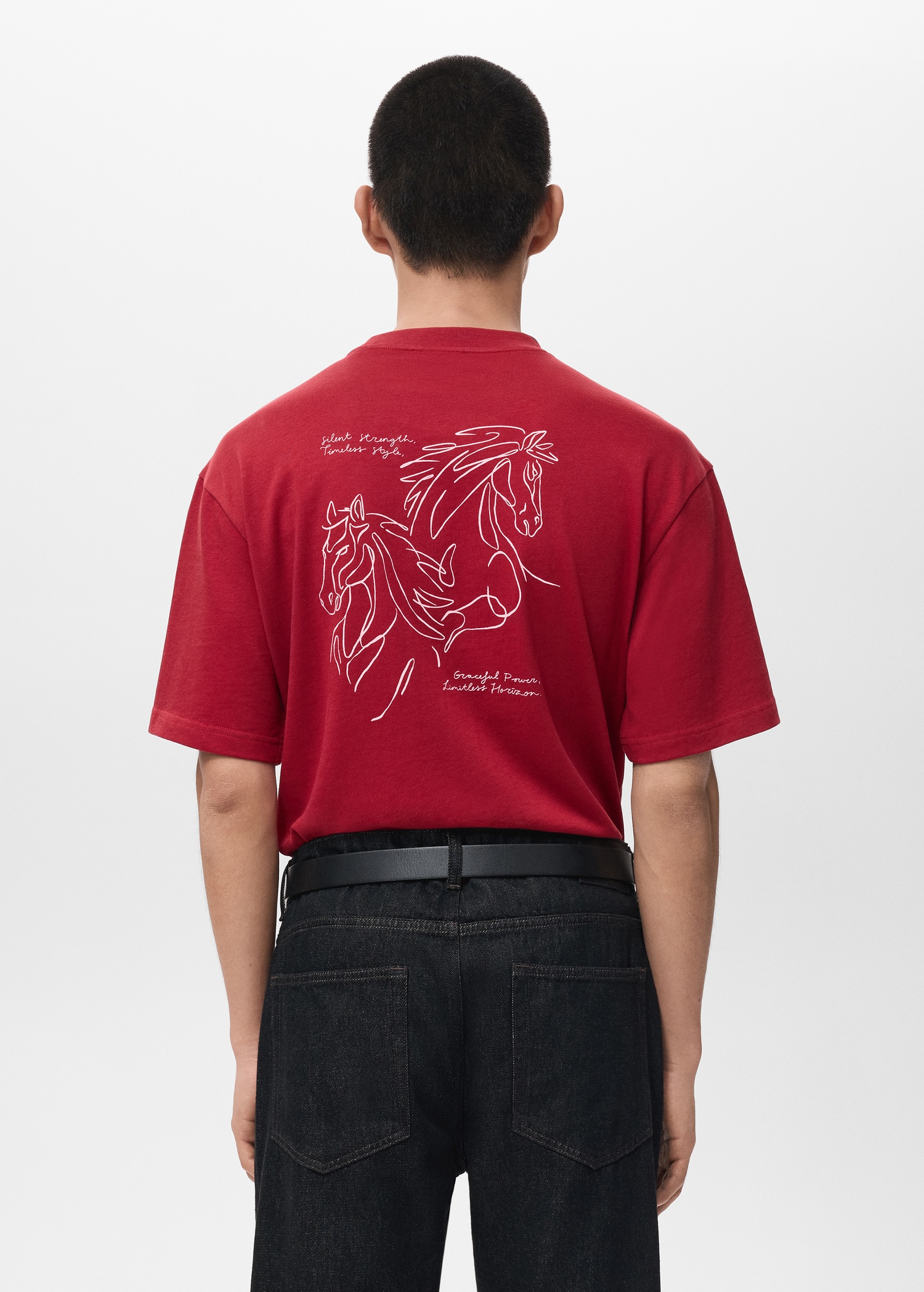 Text cotton T-shirt - Reverse of the article