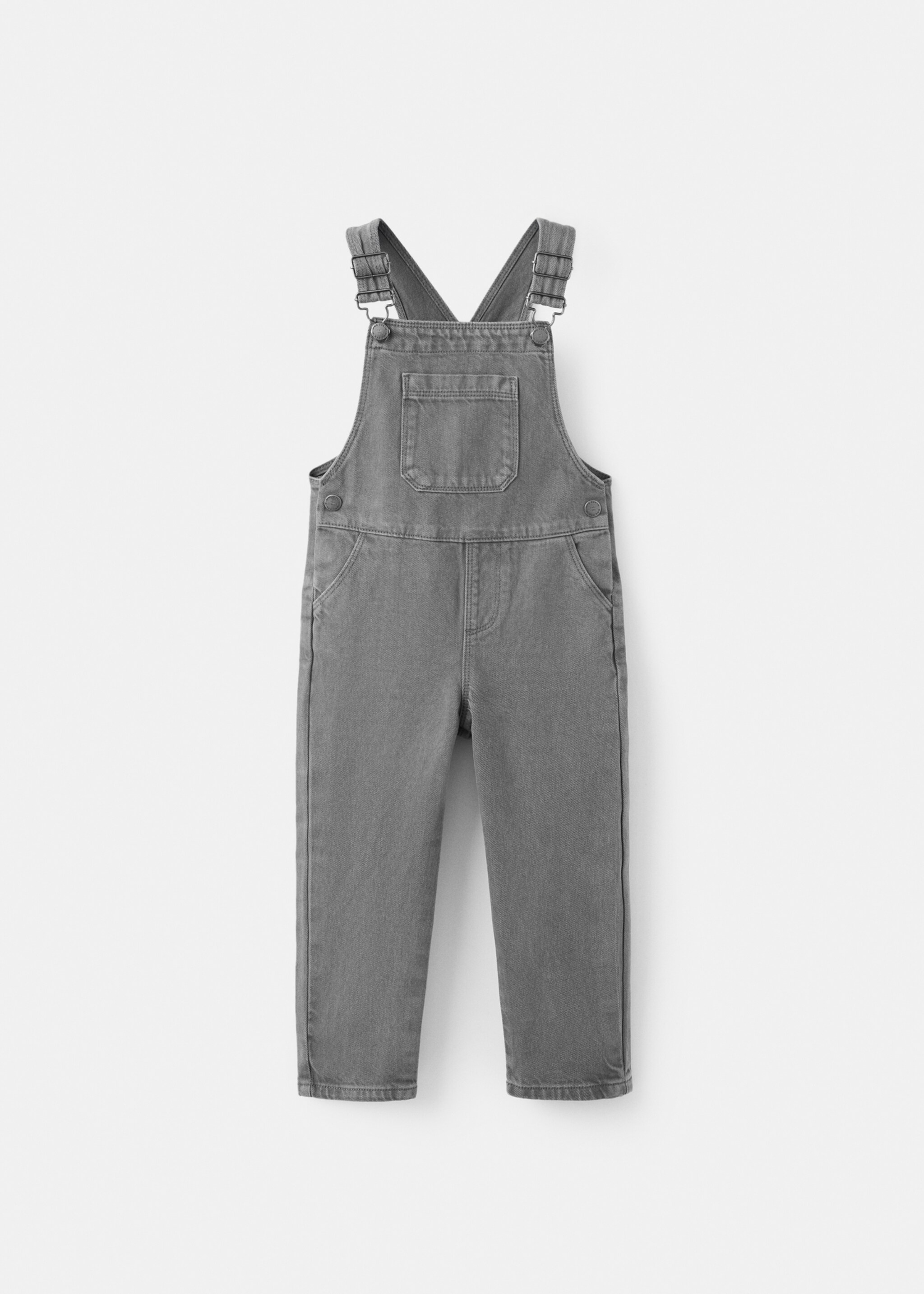 Straight denim dungarees - Article without model, Charcoal. Ref: 27071239-00.