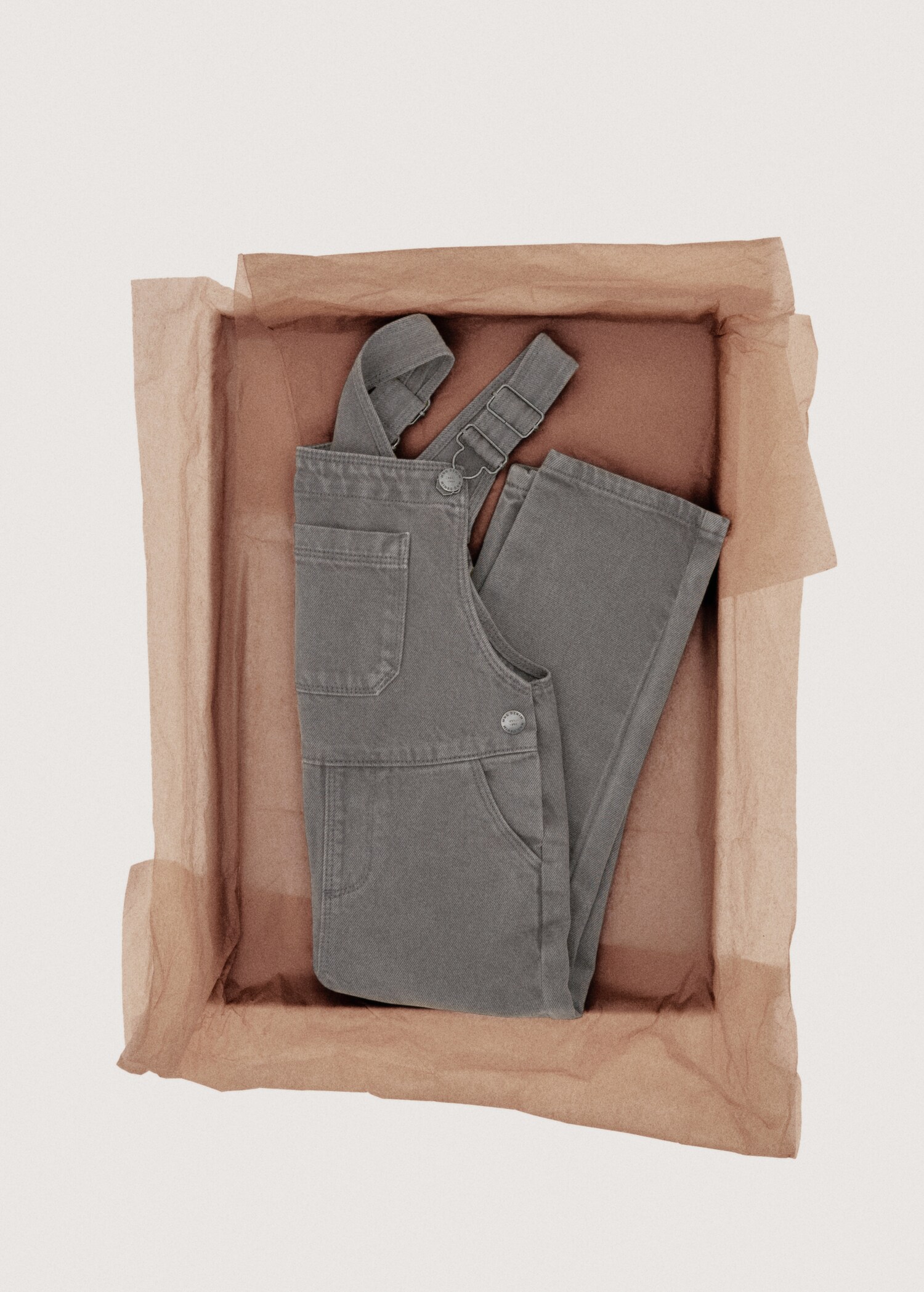 Straight denim dungarees - Details of the article 7