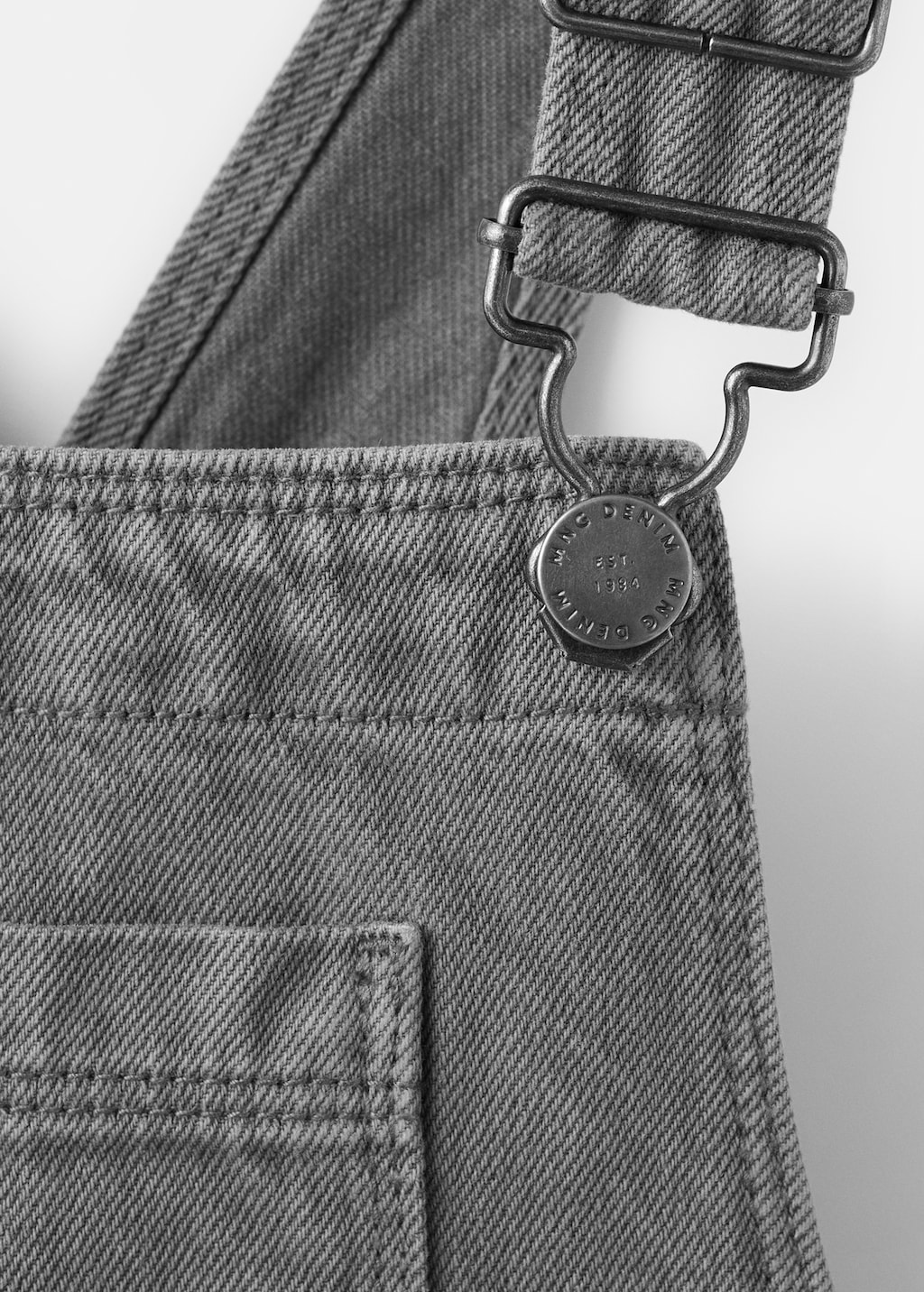 Straight denim dungarees