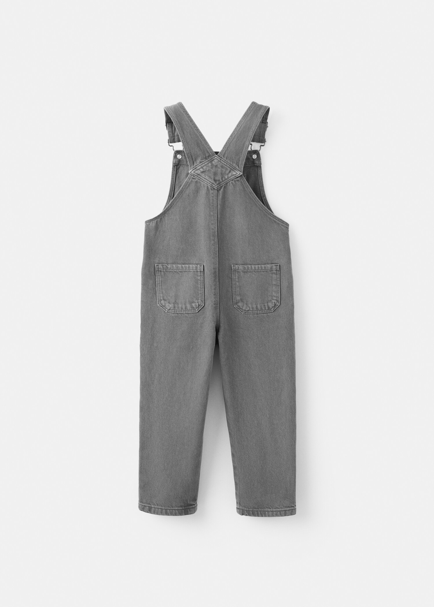 Straight denim dungarees - Reverse of the article
