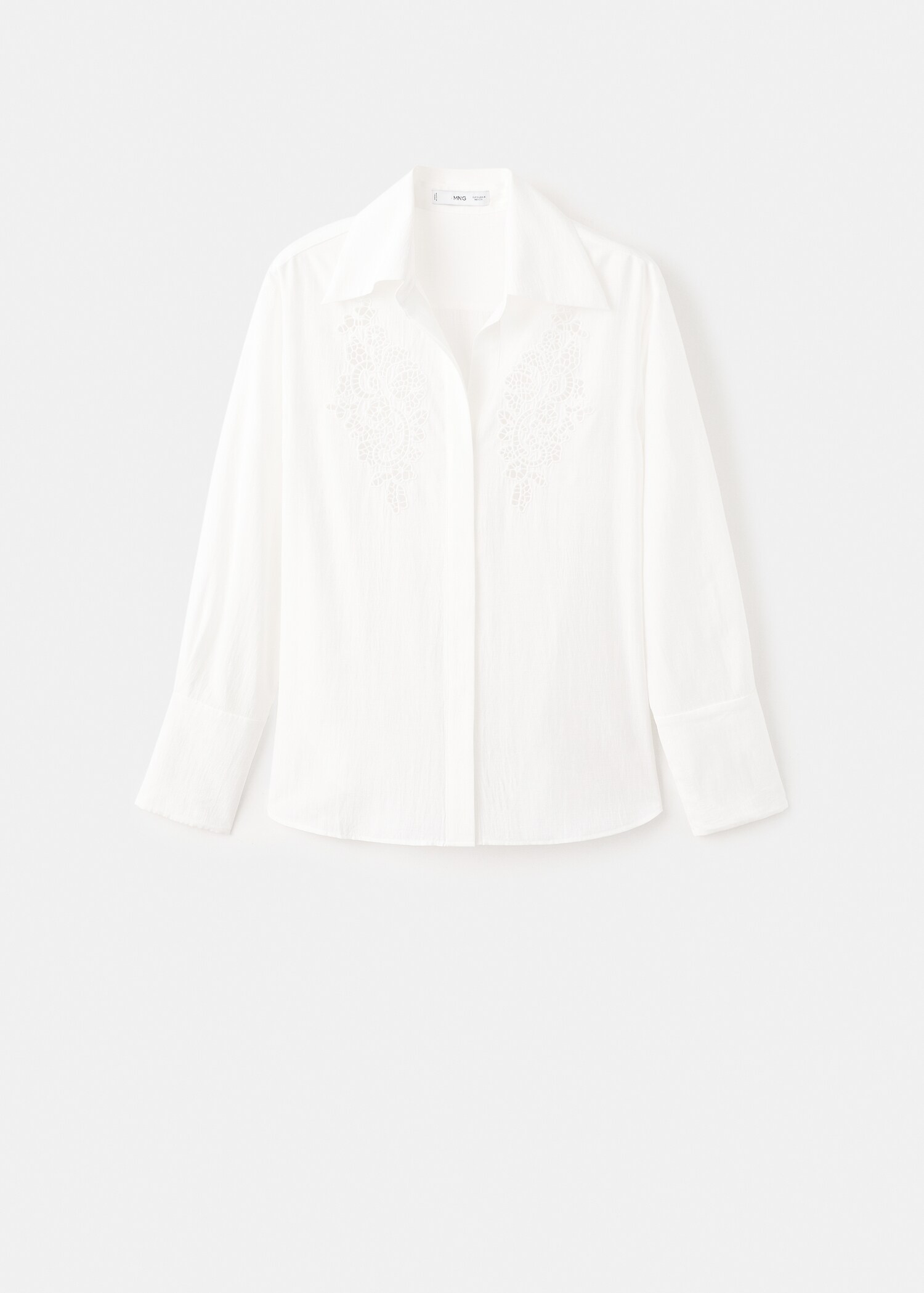 Embroidered openwork shirt - Article without model