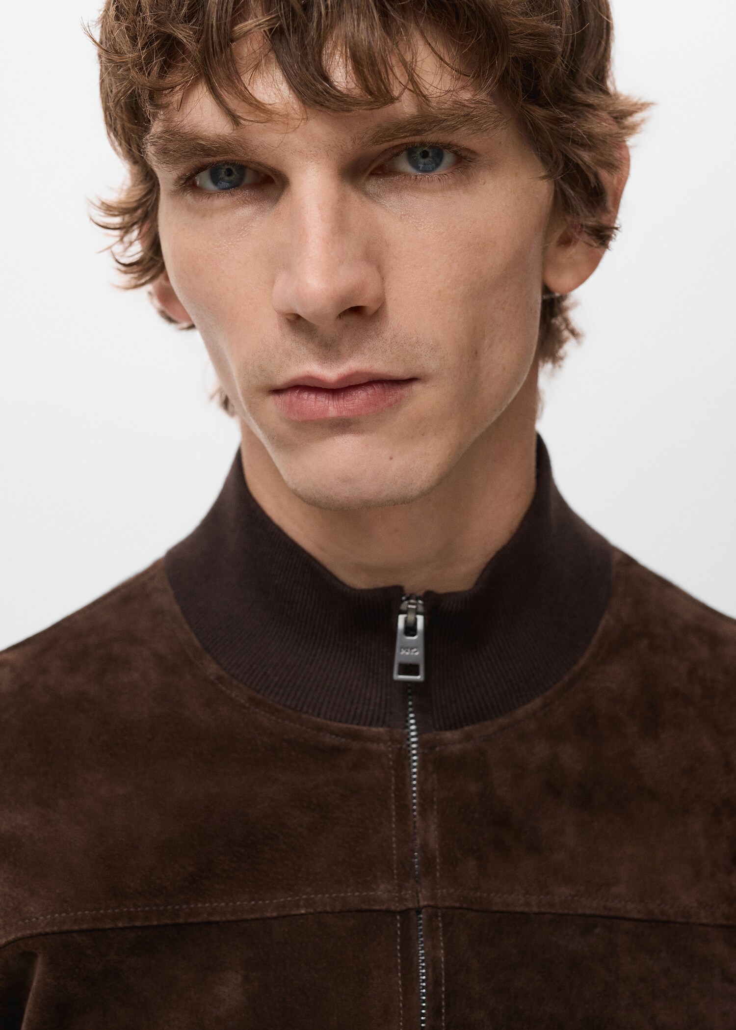 Combined Suede Leather Jacket - Details of the article 1