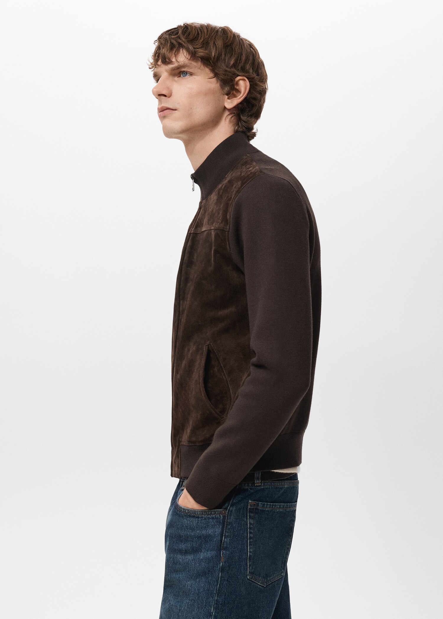 Combined Suede Leather Jacket - Details of the article 2