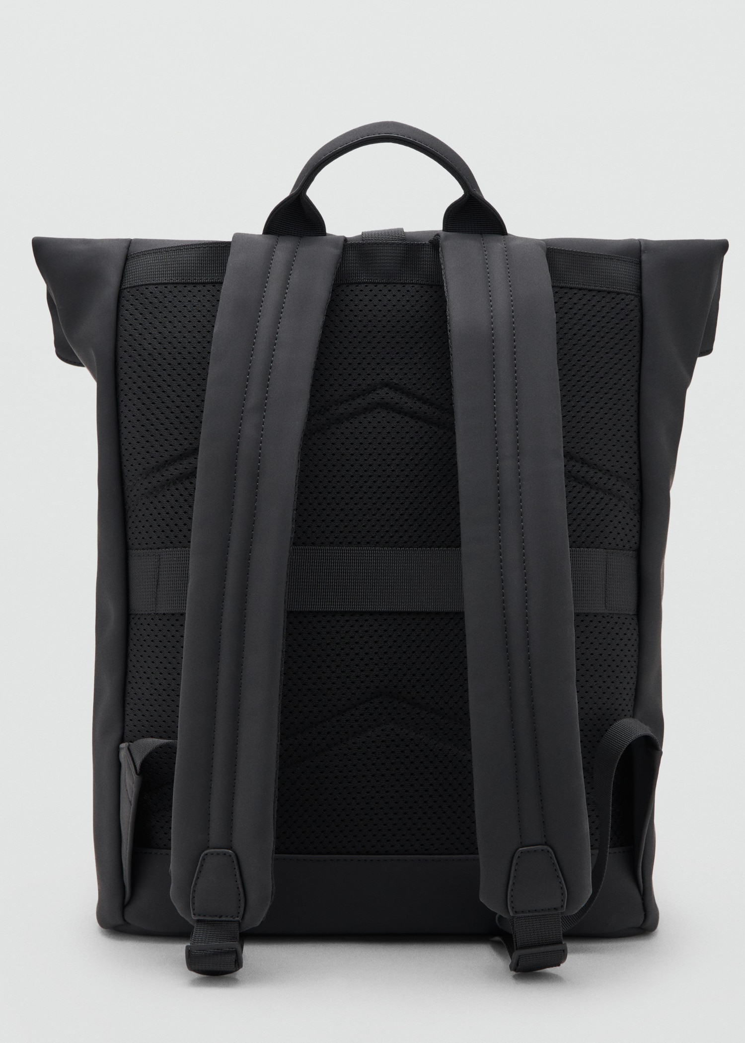 Rubberized backpack with flap closure - Men | MANGO Belize