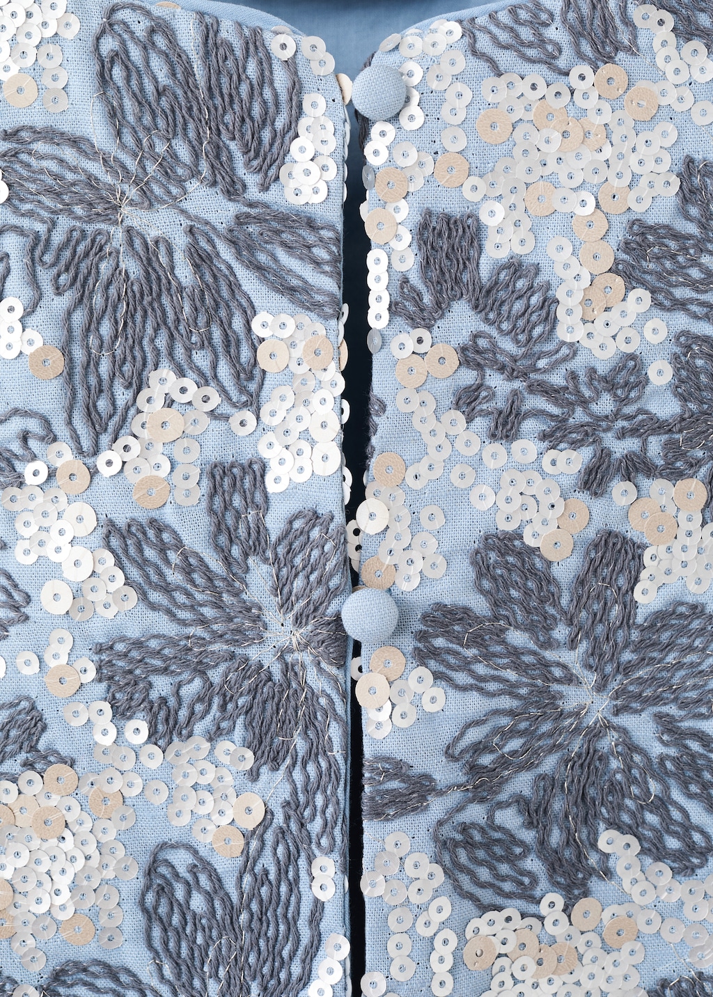 Sequin embroidered gilet