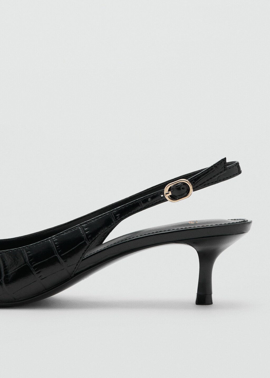 Mango Croc-effect heeled shoes