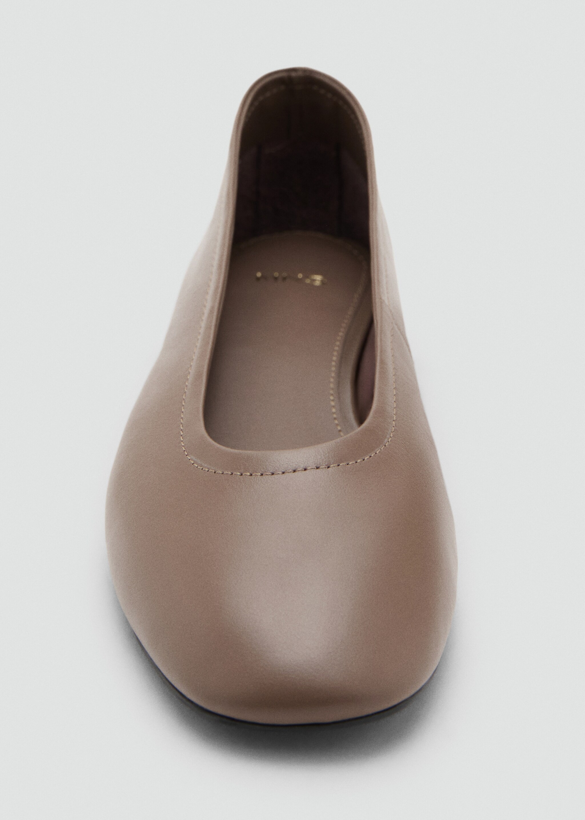 Leather flat shoes - Details of the article 2, Light/Pastel Brown. Ref: 27071251-00.