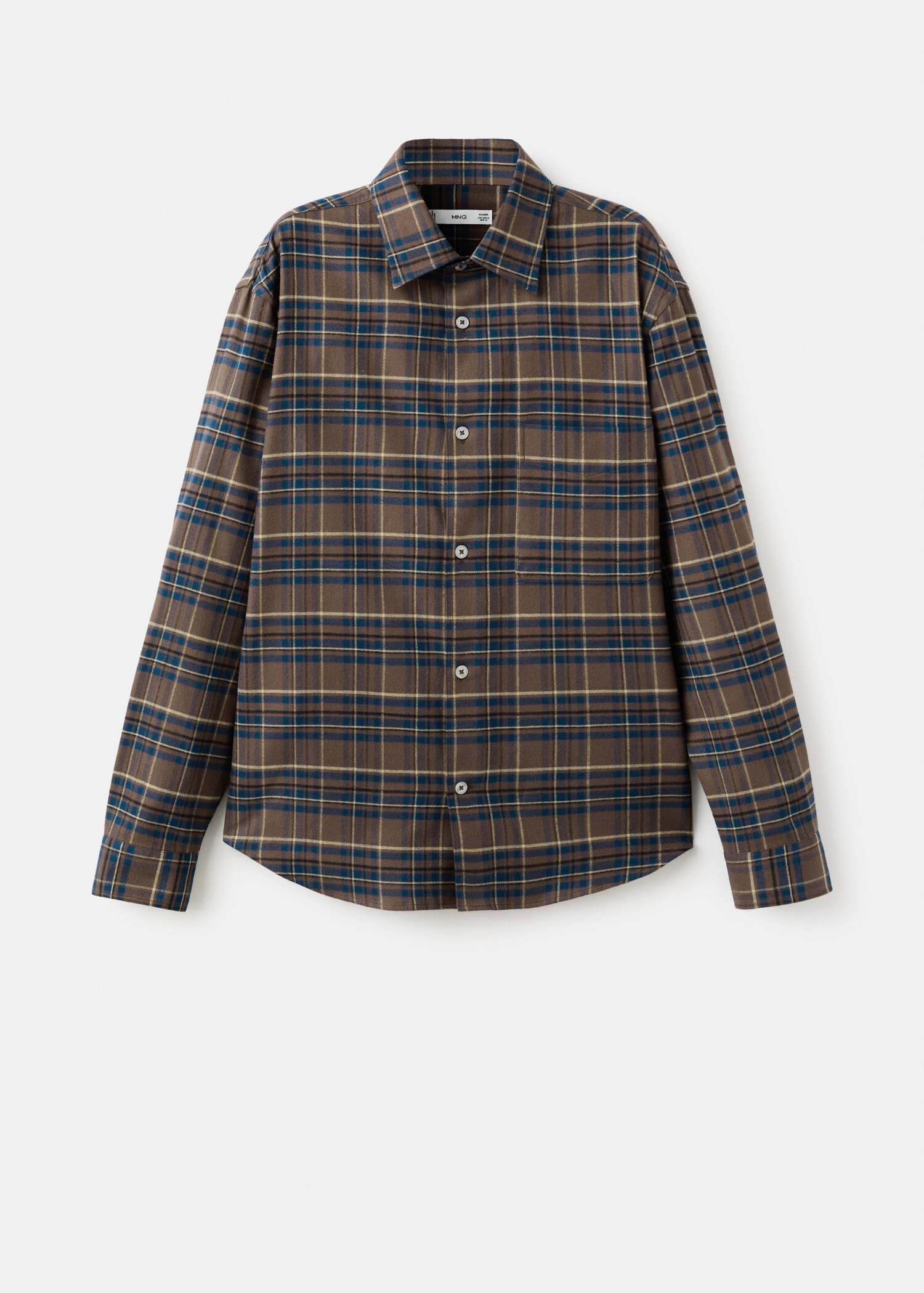 100% cotton flannel checkered shirt - Article without model